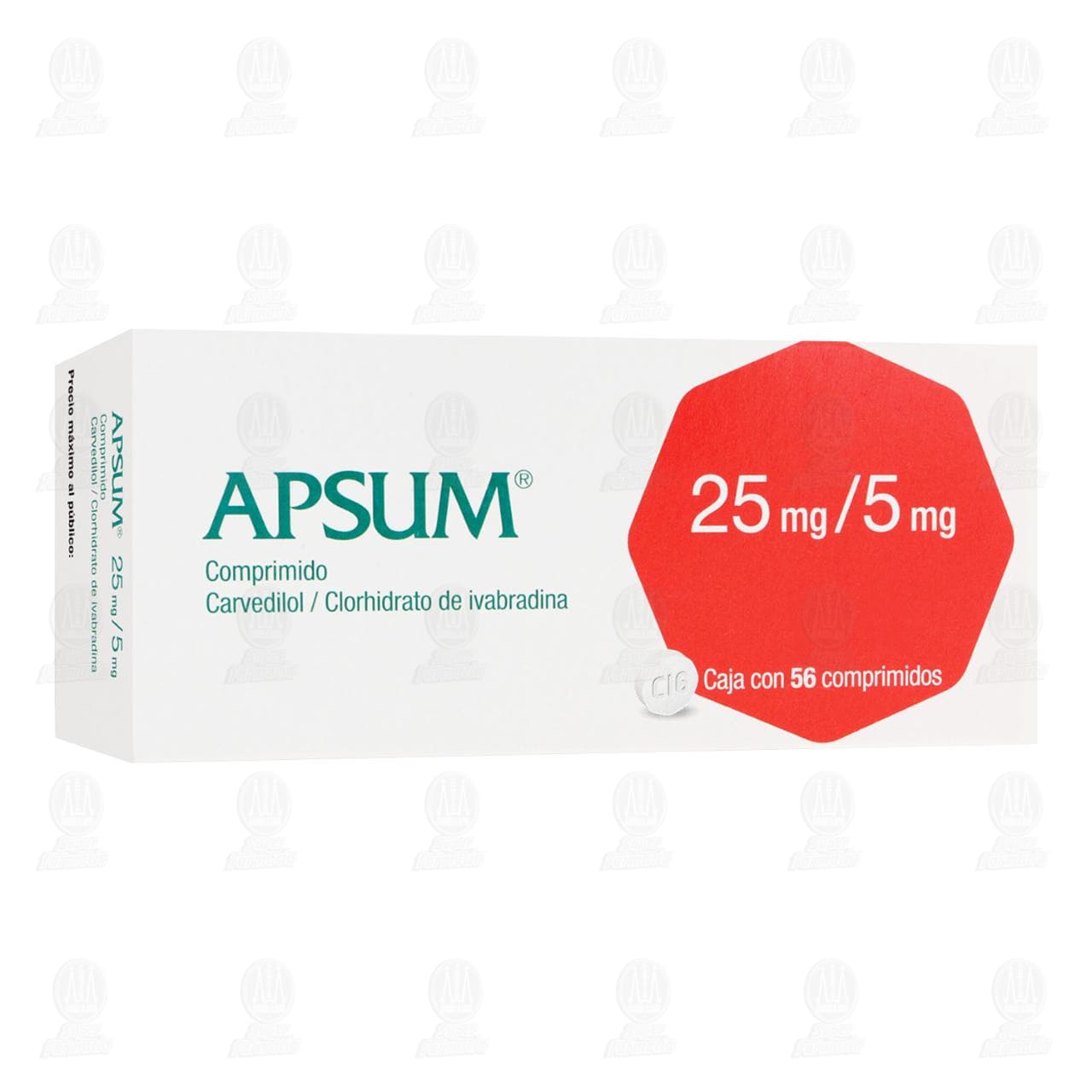 Imagen para Apsum 25mg/5mg, 56 Comprimidos.
