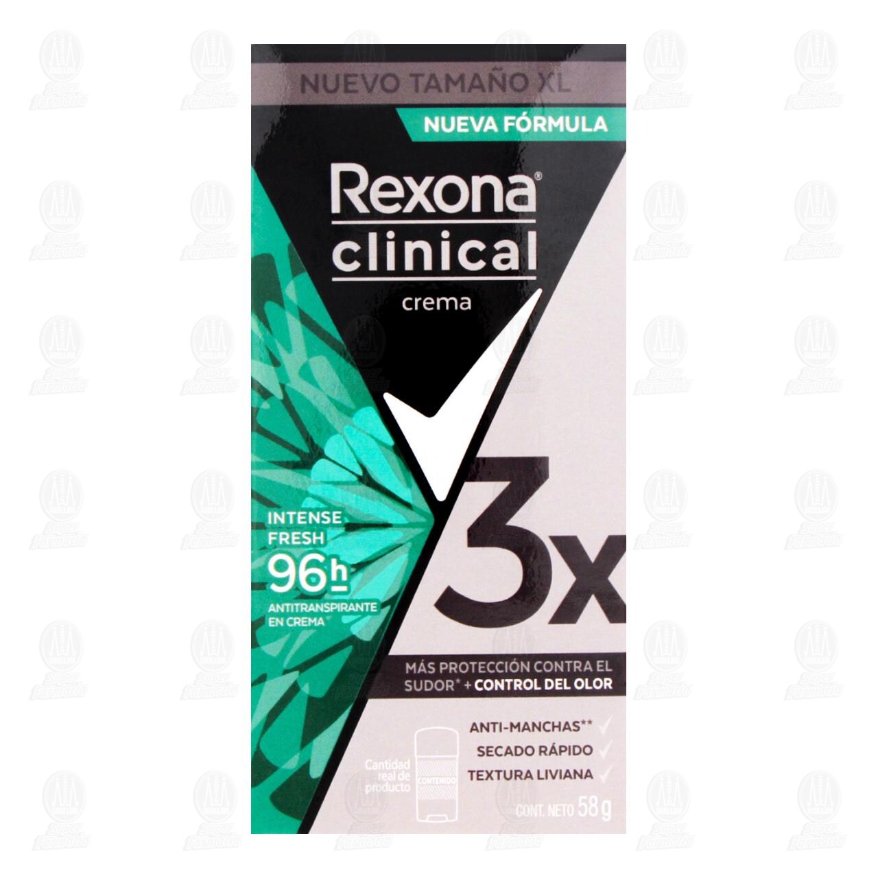 Antitranspirante Rexona Clinical Crema Intense Fresh 96h, 58 gr. image number 1
