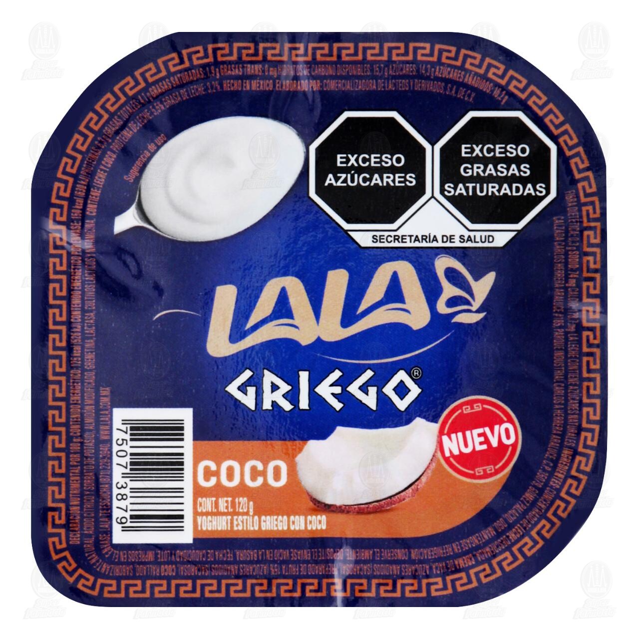 Yoghurt Lala Griego Coco, 120 gr. image number 0