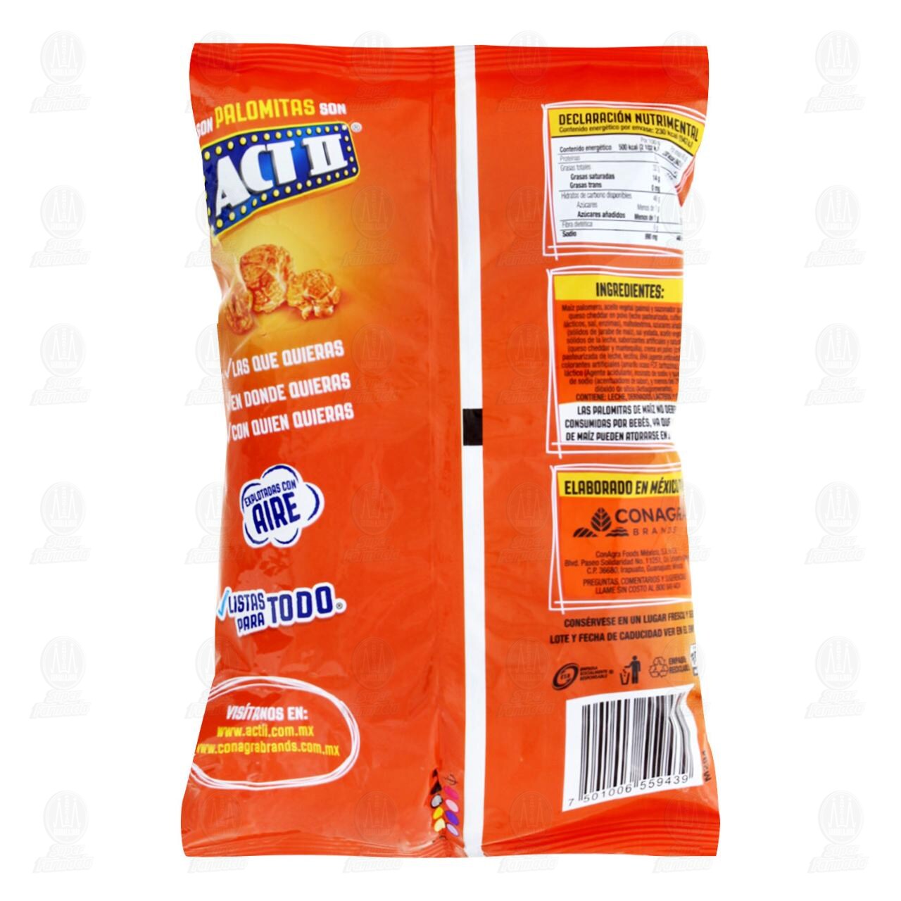 Palomitas Act II Sabor Queso, 45 gr. image number 1