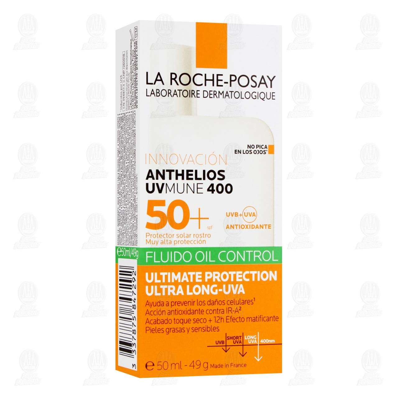 La Roche Posay Anthelios Uv Mune 400 Fluido Oil Control, 50 ml.