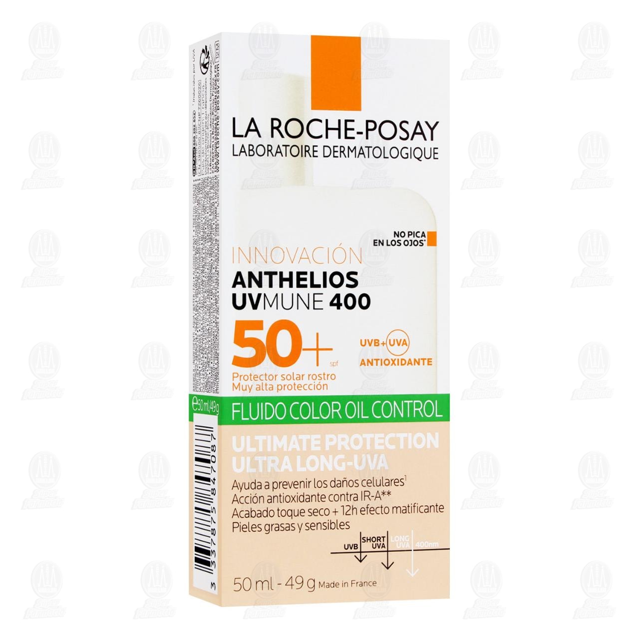 La Roche Posay Anthelios Uv Mune 400 Fluido Color Oil Control, 50 ml.