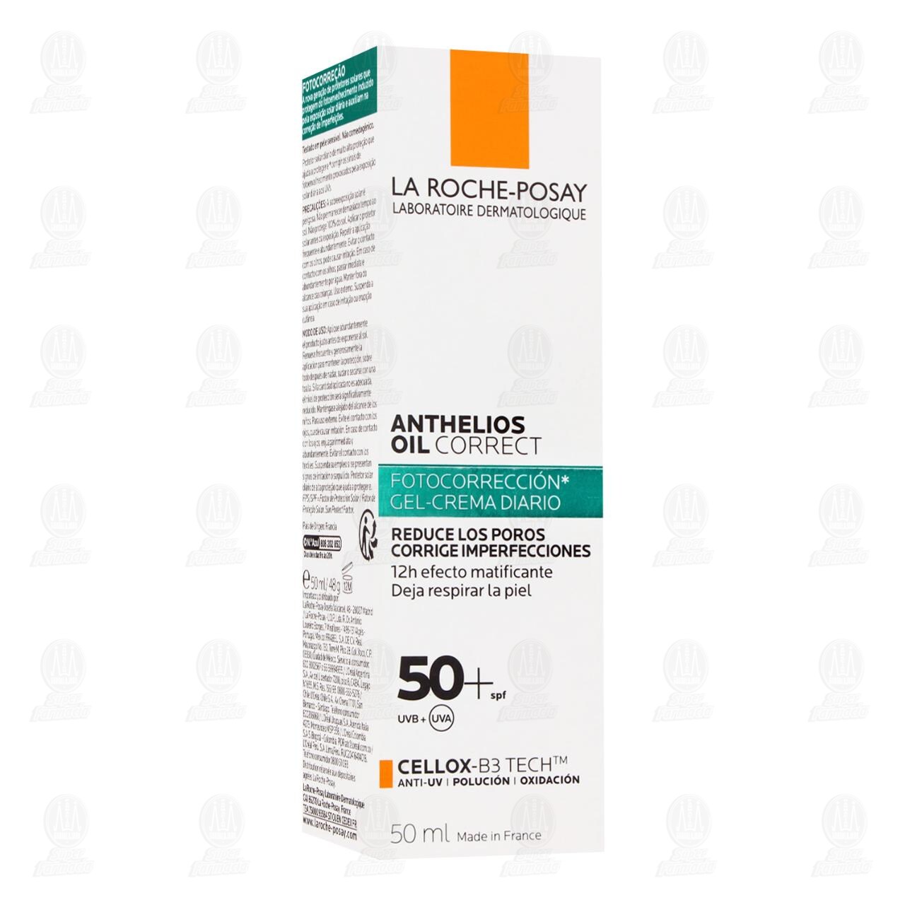 La Roche Posay Anthelios Oil Correct Gel-Crema Diario 50+ SPF, 50 ml.