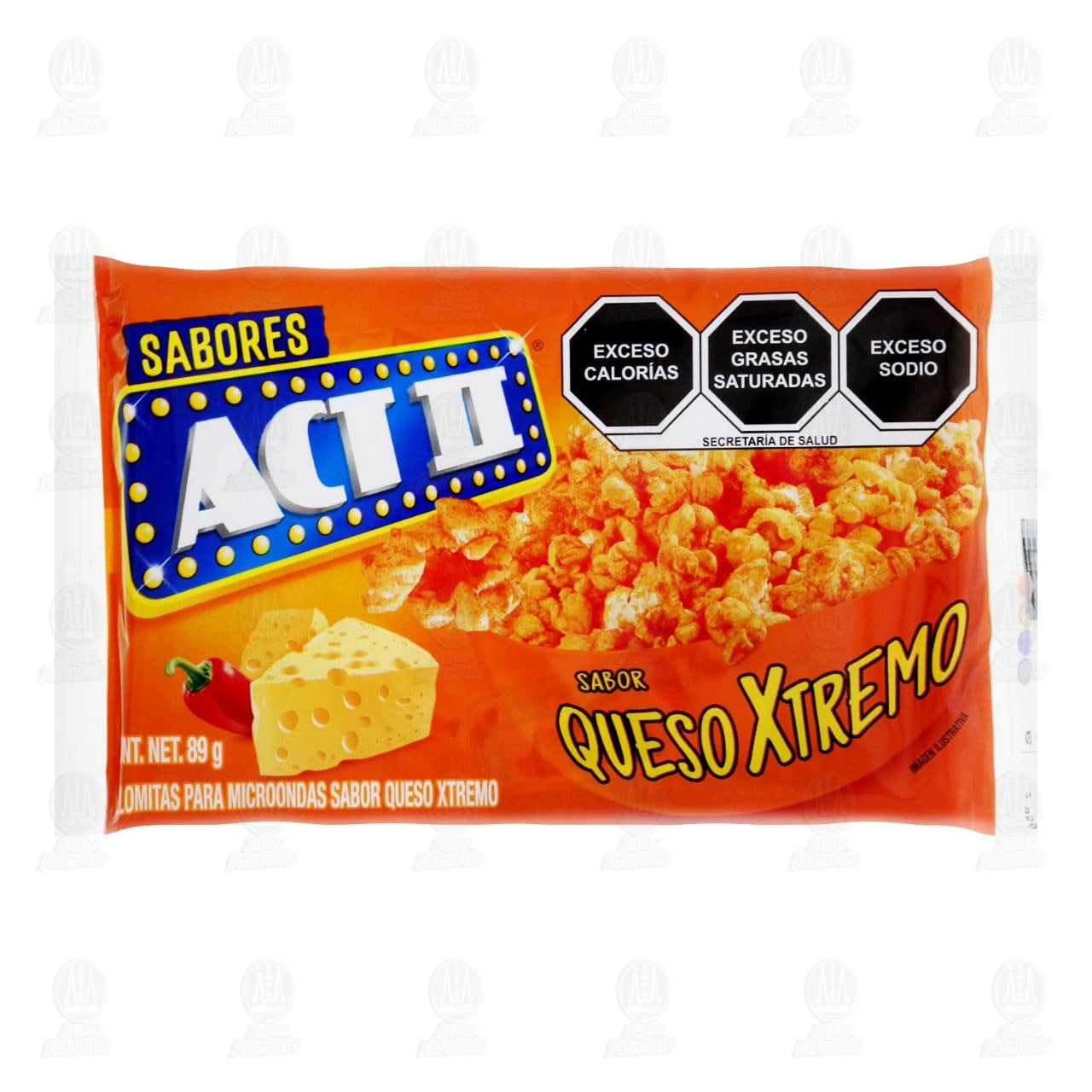 Imagen para Palomitas Act II Sabor Queso Xtremo, 89 gr.