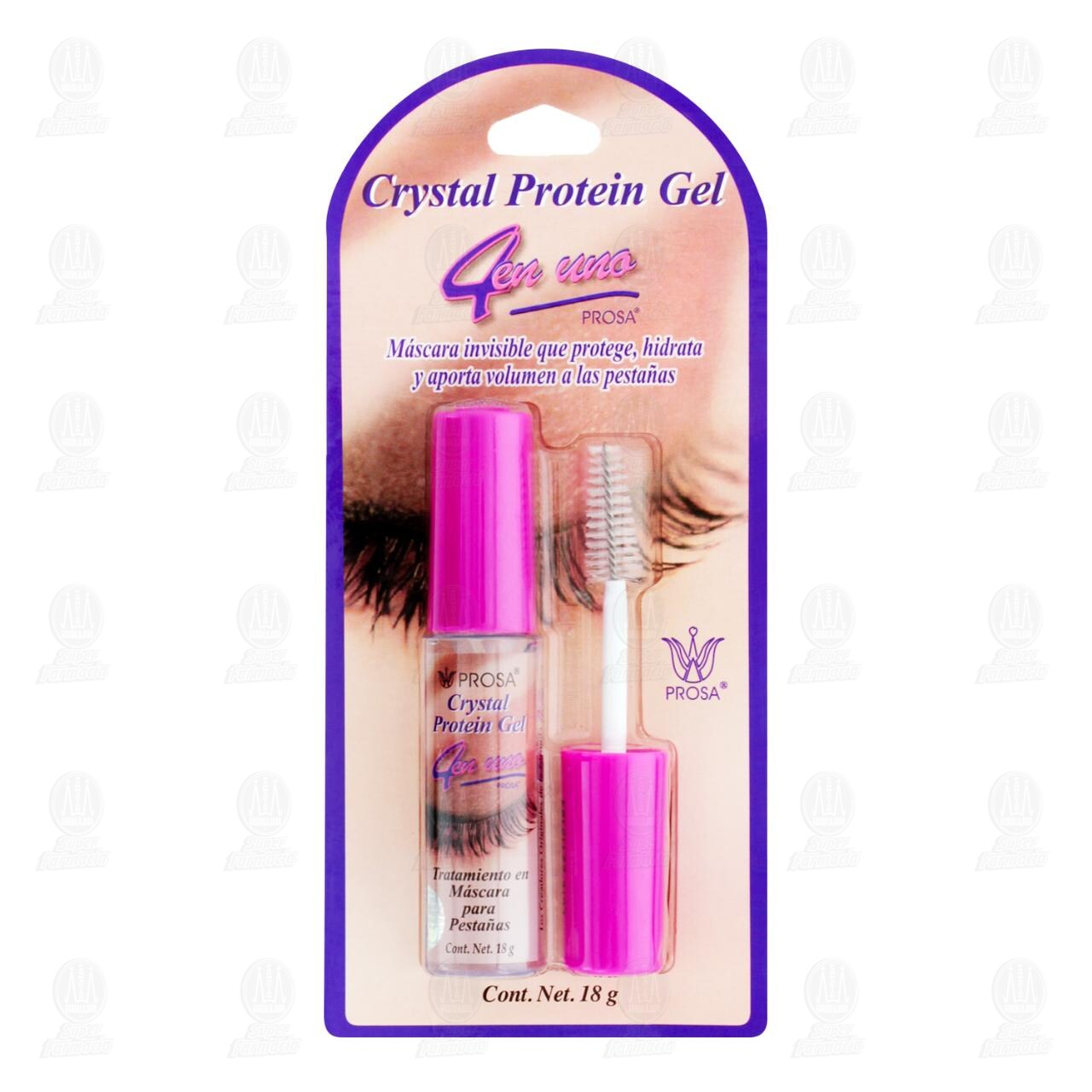 Máscara Prosa 4 en Uno Crystal Protein Gel Invisible, 18 gr.