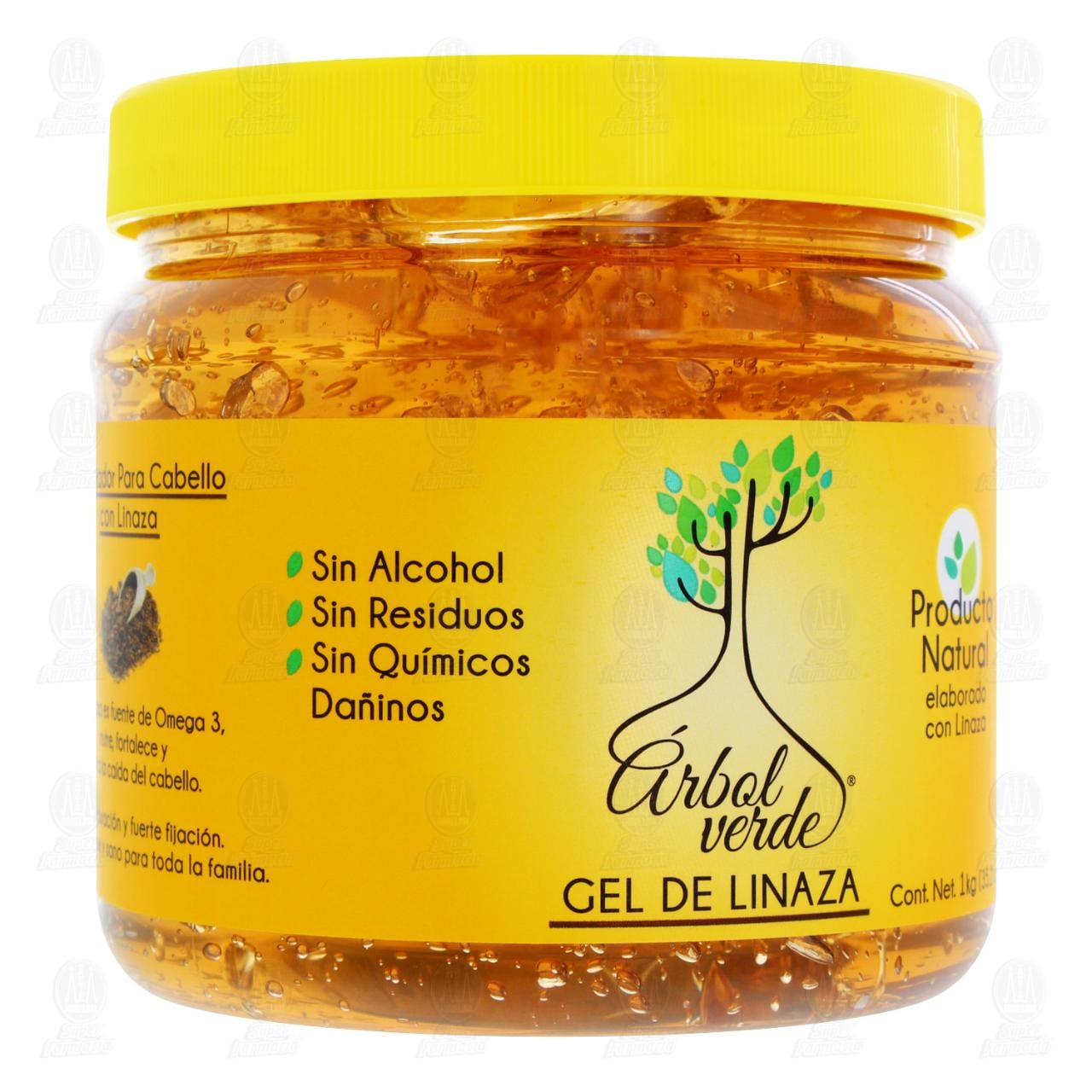 Gel para Cabello Árbol Verde de Linaza, 1 Kg.