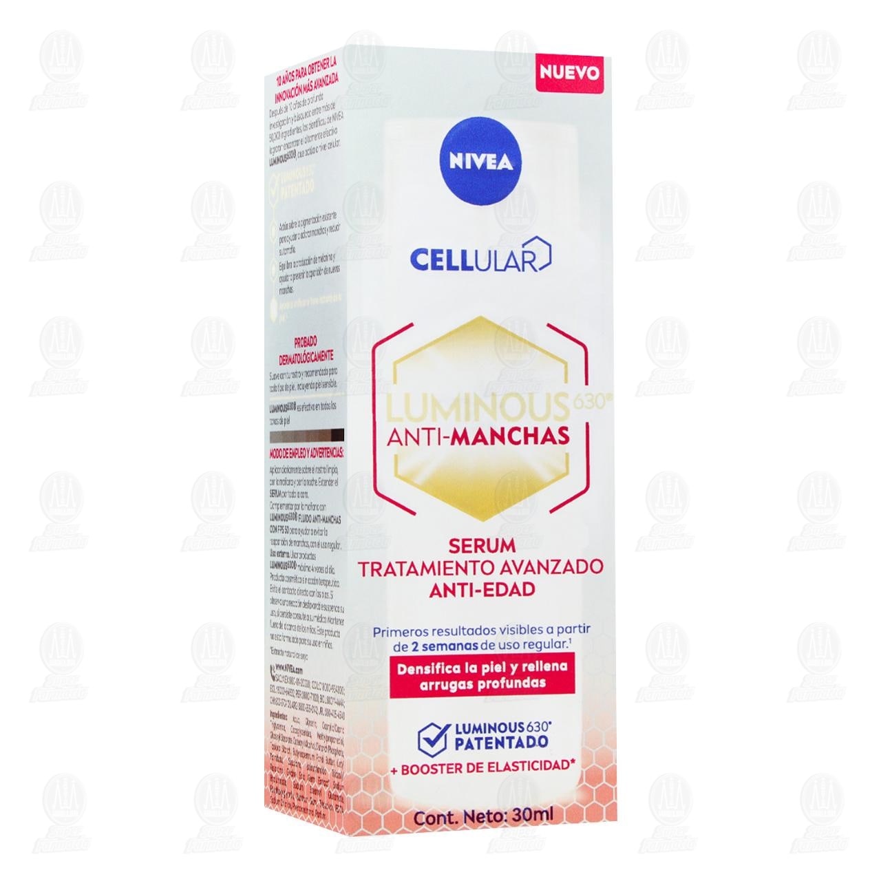 Nivea Cellular S&eacute;rum Anti-Edad Luminous 630 Anti-Manchas, 30 ml.