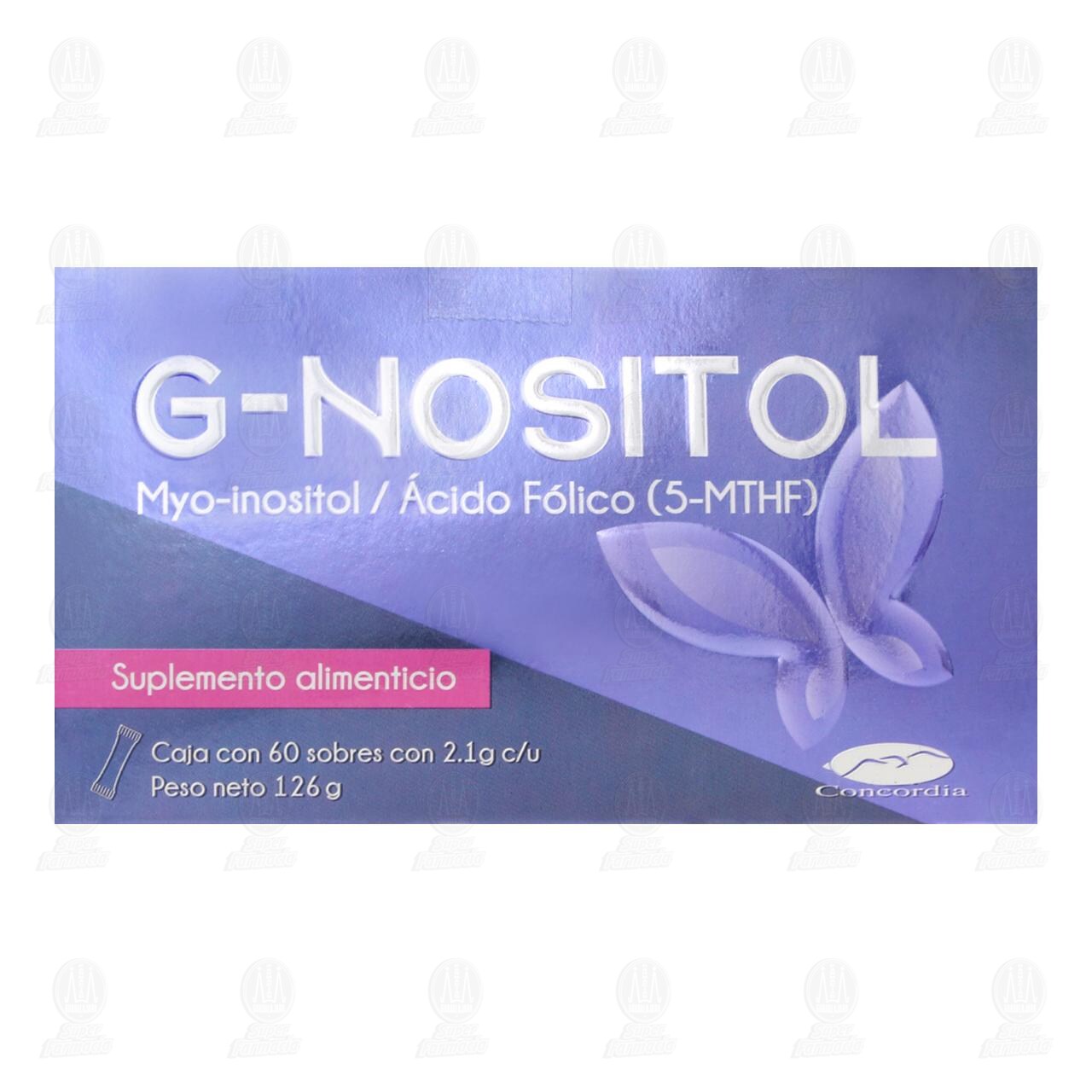 G-Nositol 2.1 gr Suplemento Alimenticio, 60 Sobres. image number 1