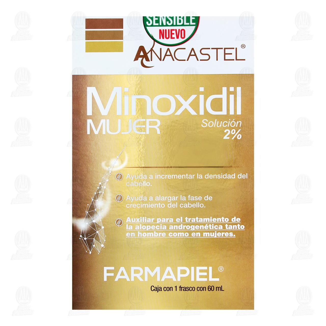 Anacastel Minoxidil Soluci&oacute;n 2%, 60 ml. image number 2