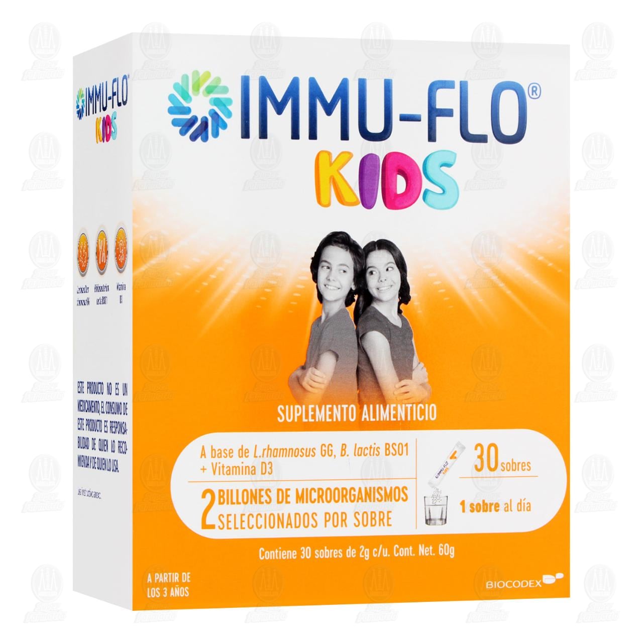 Immu-Flo Kids 2 Billones Suplemento alimenticio, 30 Sobres. image number 0