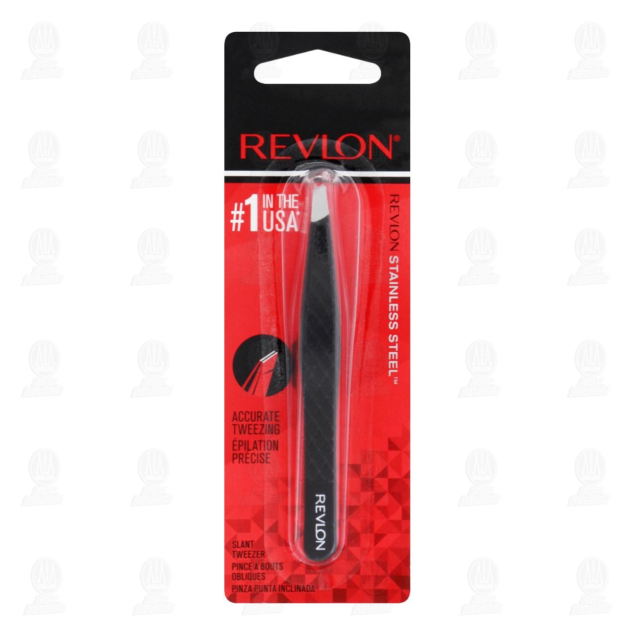 Pinza Revlon Punta Inclinada, 1 pz.