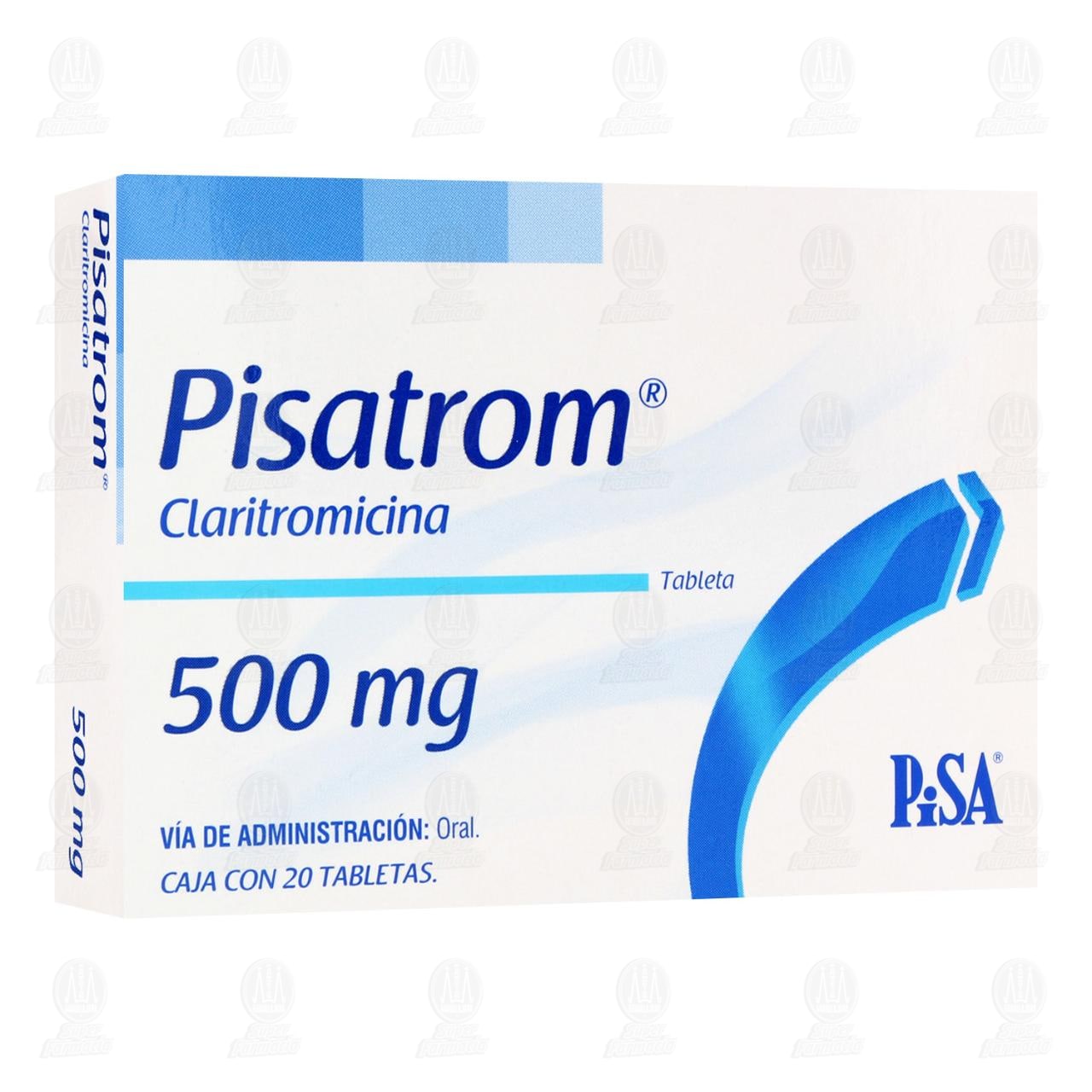 Imagen para Pisatrom 500 mg, 20 Tabletas.