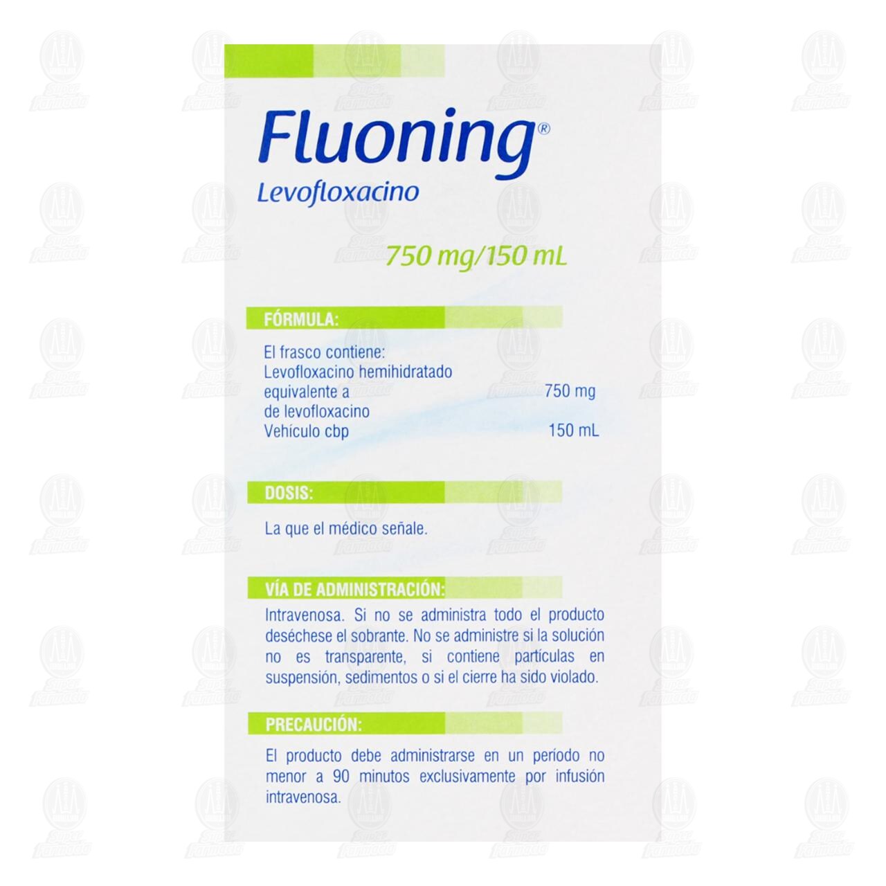 Fluoning 750mg/150ml Soluci&oacute;n Inyectable, 150 ml. image number 2