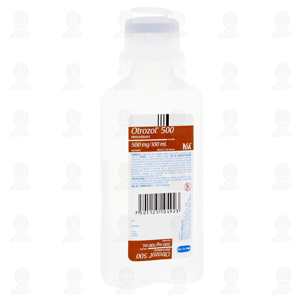 Otrozol 500mg/100ml Soluci&oacute;n Inyectable, 100 ml. image number 0