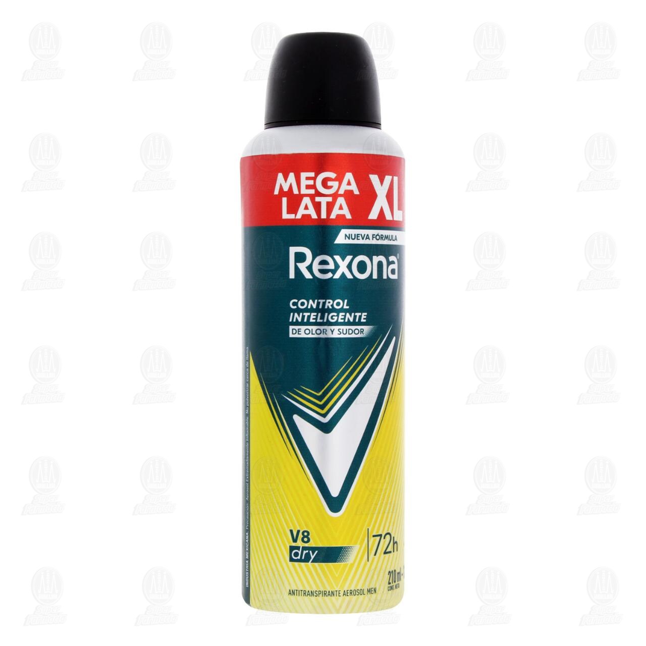 Antitranspirante Rexona Men V8 Dry XL en Aerosol, 210 ml.