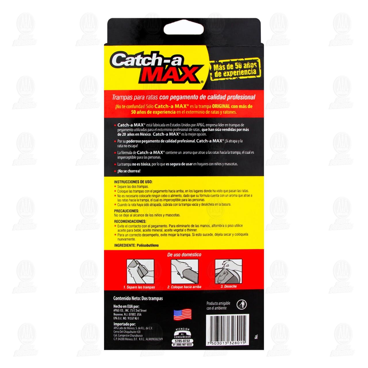 Trampa con Pegamento Catch-a Max para Ratas, 2 pzas. image number 2