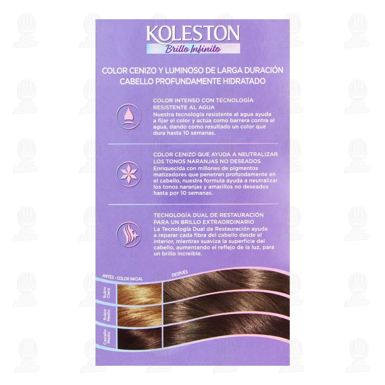 Tinte Koleston Brillo Infinito Color Rubio Medio Perlado Iluminado (718), 1 pz. image number 2