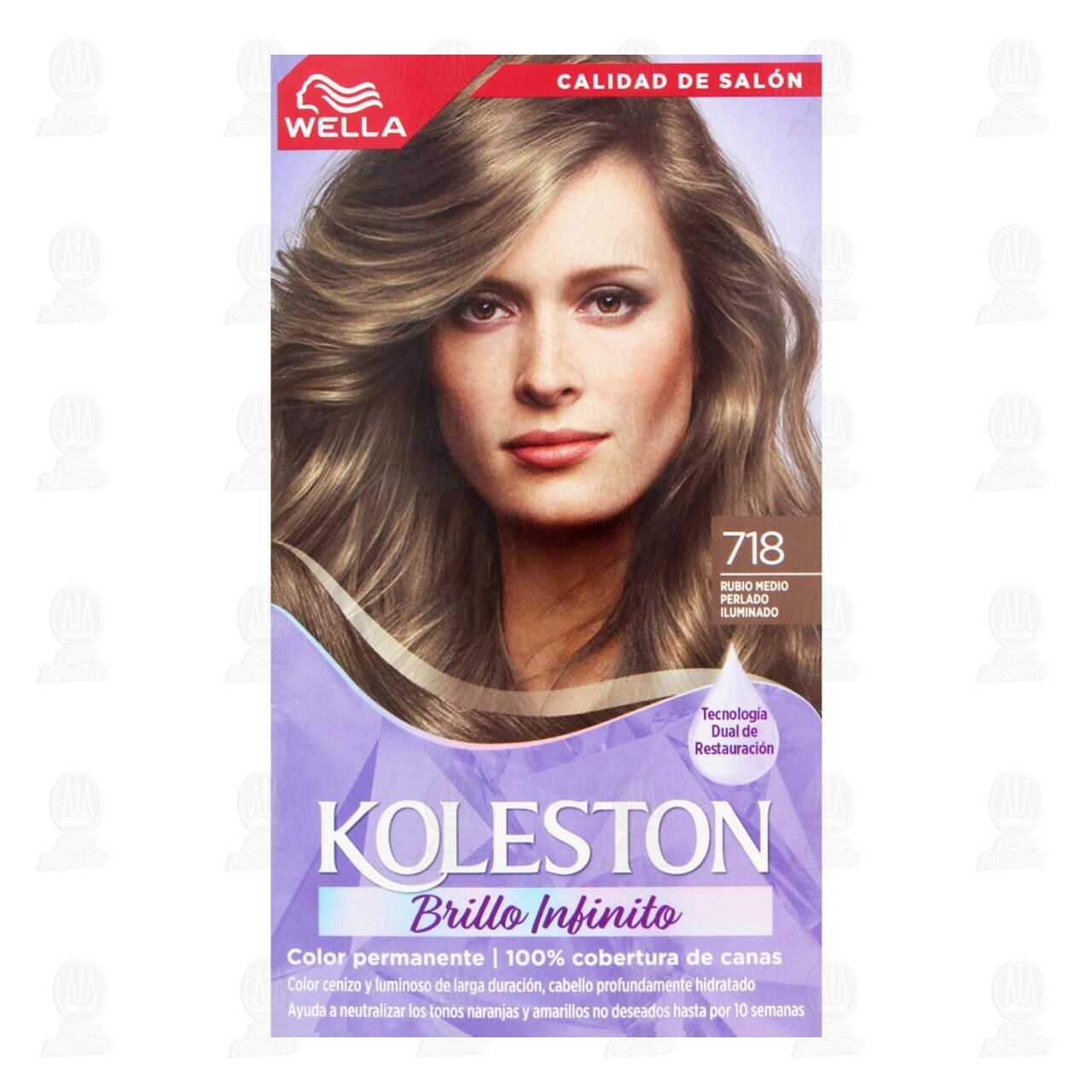 Tinte Koleston Brillo Infinito Color Rubio Medio Perlado Iluminado (718), 1 pz. image number 1