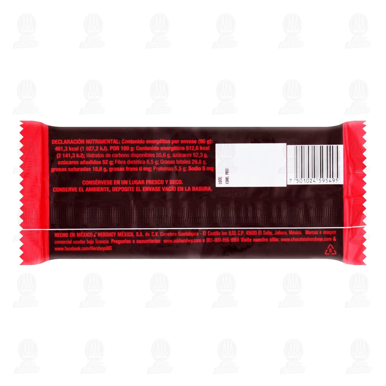 Chocolate Hershey's Dark, 90 gr. image number 1