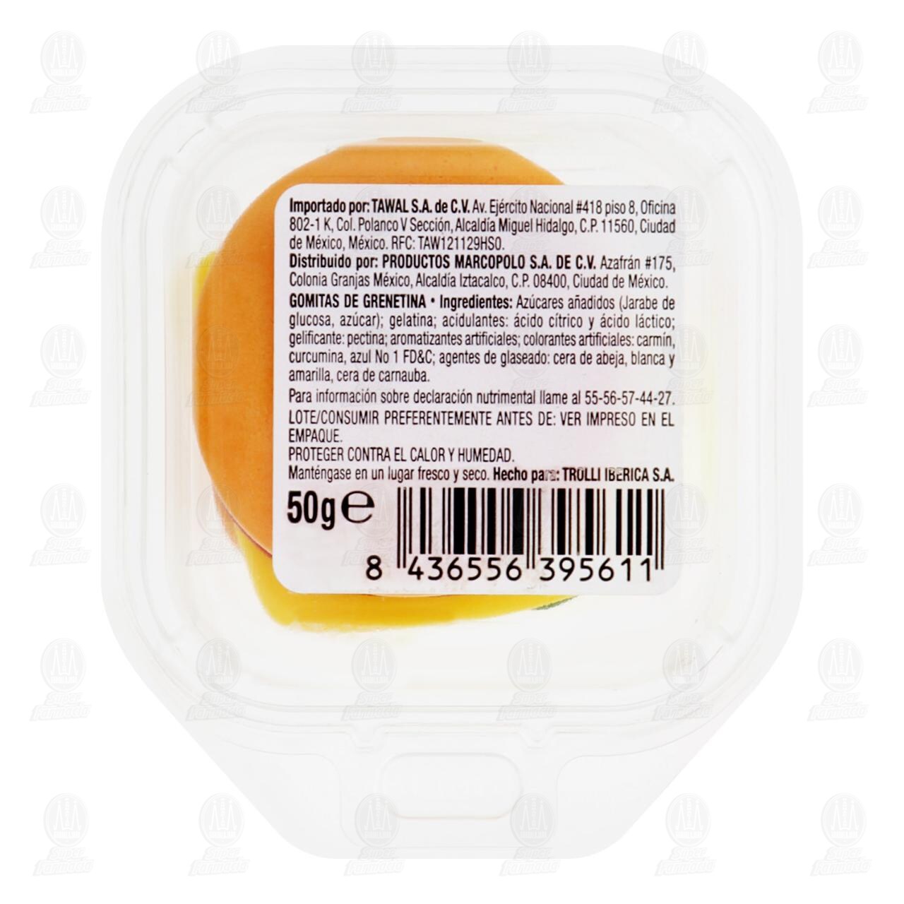 Gomas de Grenetina Efrutti XXL Burger Sabor frutal, 50 gr. image number 1