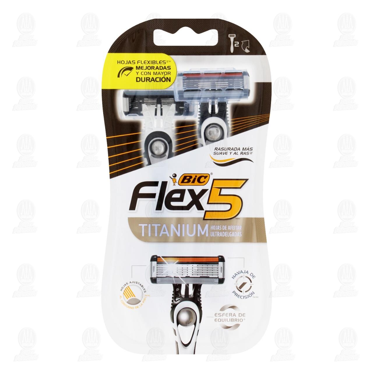 Maquinas para Afeitar Flex5 Titanium Desechables con Hojas de Afeitar Ultra Delgadas, 2 pzas. image number 0