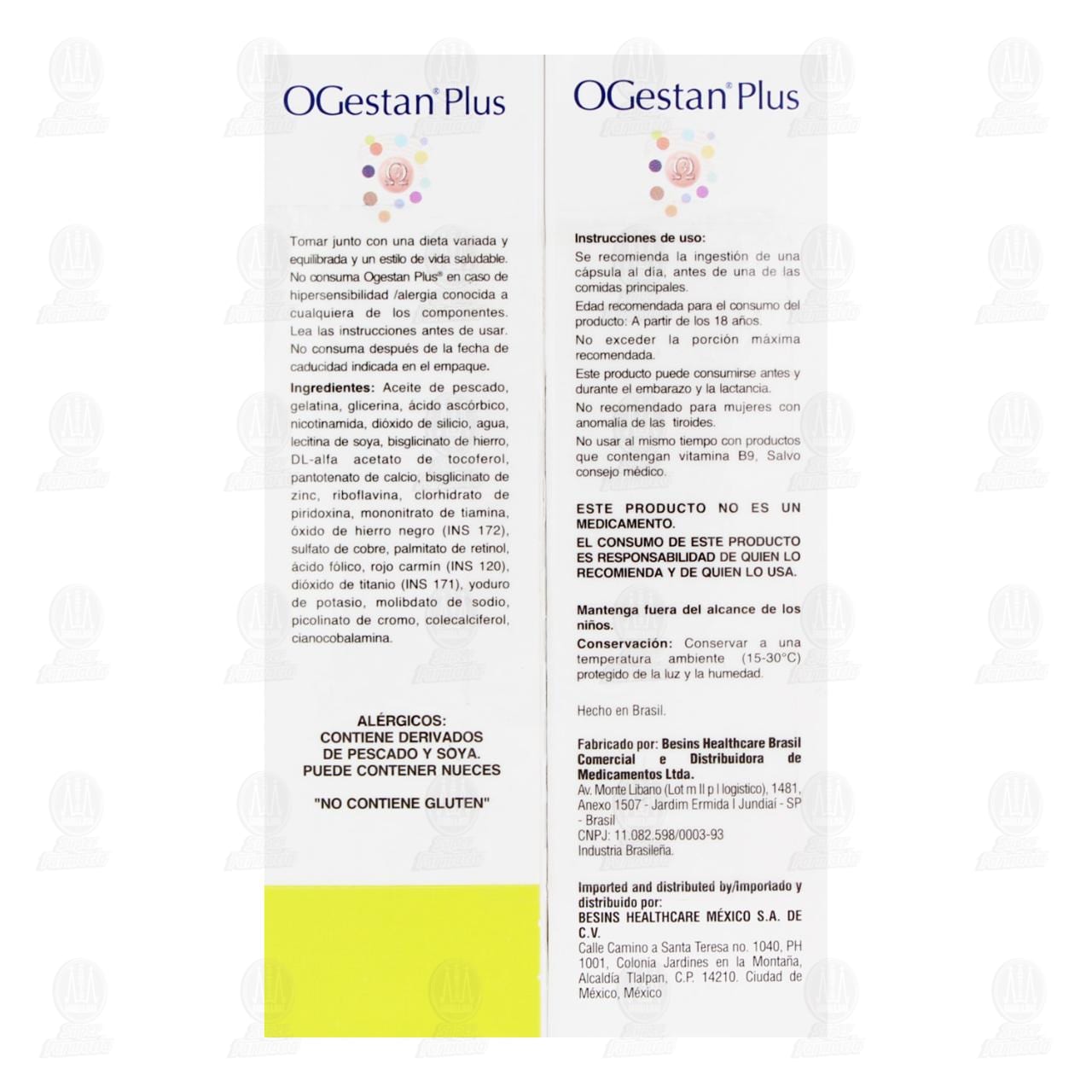 Pack Ogestan Plus 950 mg, 2 Cajas de 30 C&aacute;psulas c/u. image number 2