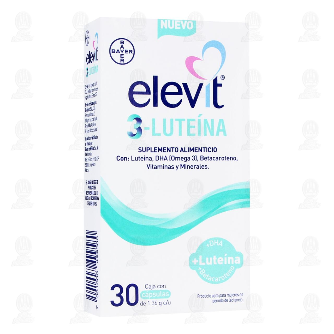 Elevit 3-Lute&iacute;na 1.36 gr, 30 C&aacute;psulas.