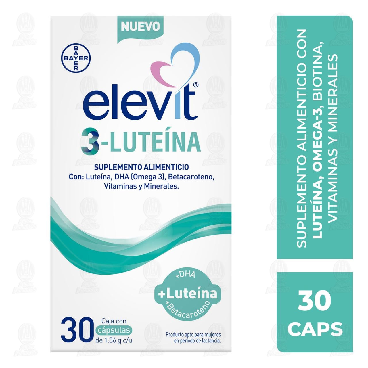 Elevit 3-Lute&iacute;na 1.36 gr, 30 C&aacute;psulas. image number 3