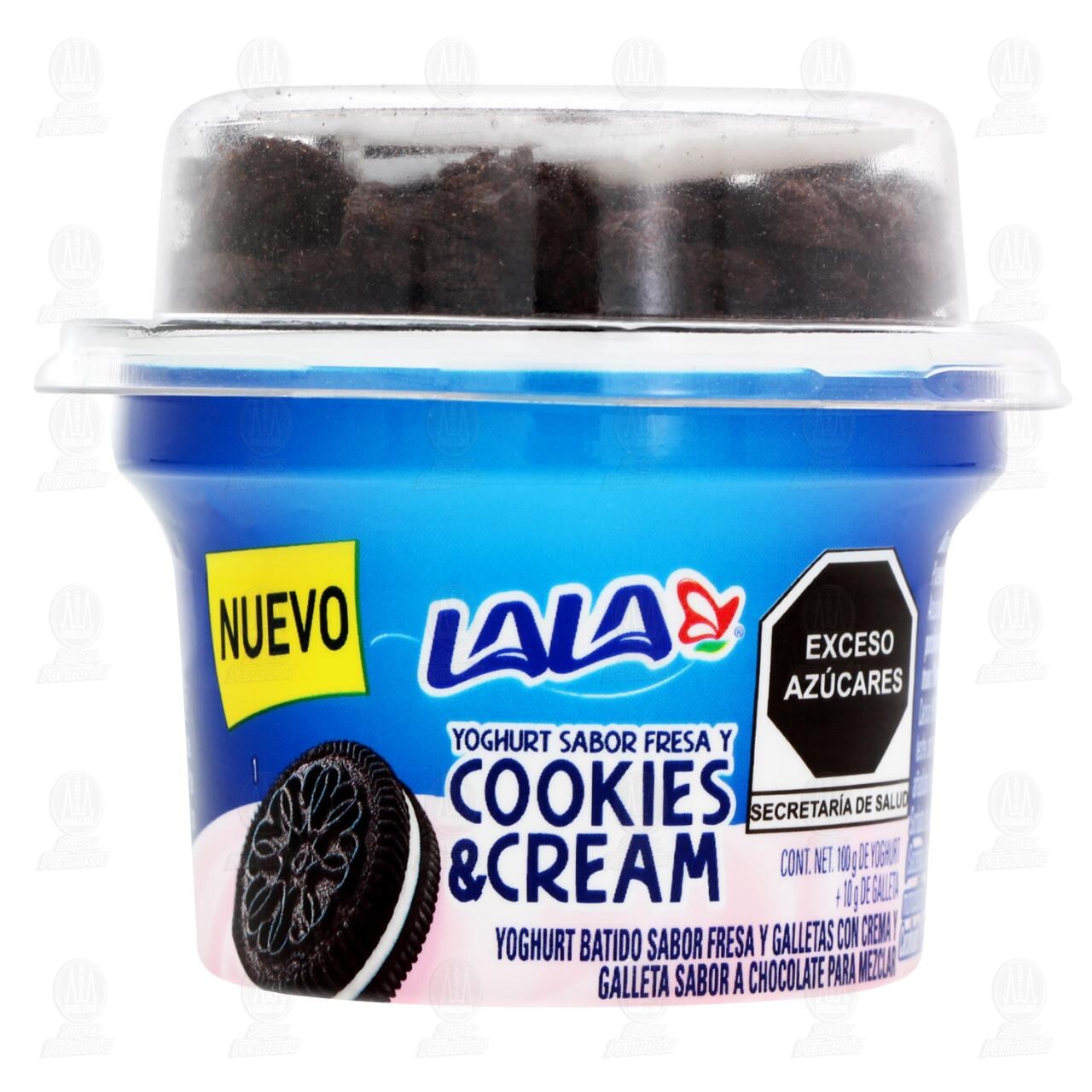 Yoghurt Lala Cookies & Cream con Sabor Fresa, 110 gr. image number 1