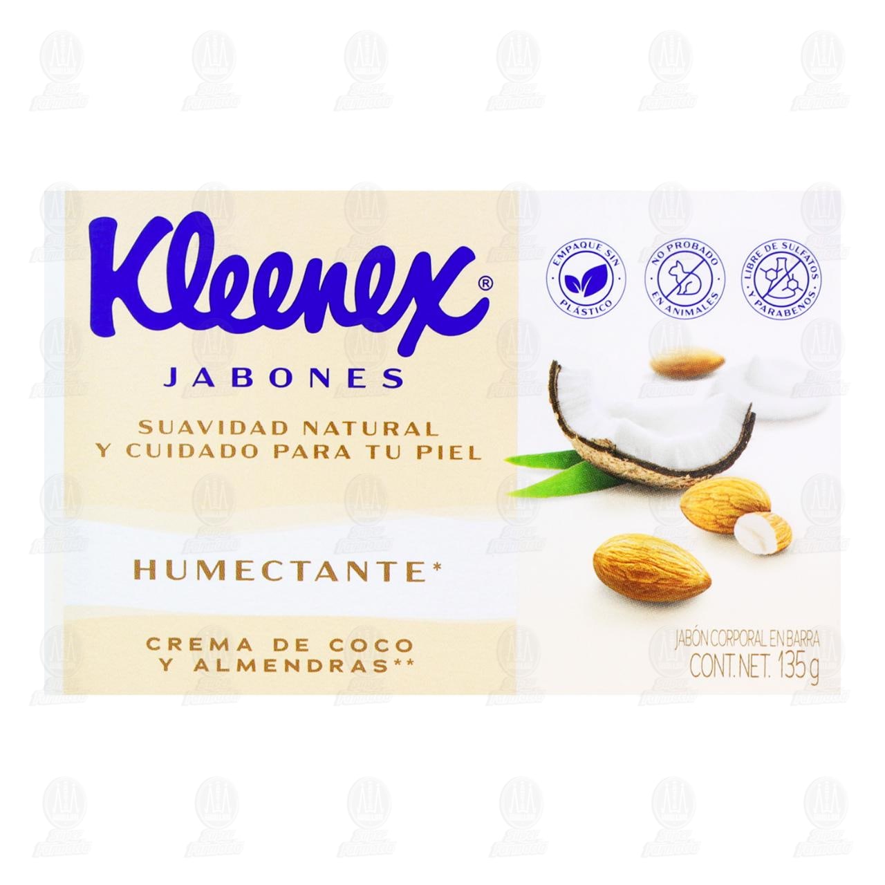 Jab&oacute;n Kleenex Humectante Crema de Coco y Almendras, 135 gr. image number 1