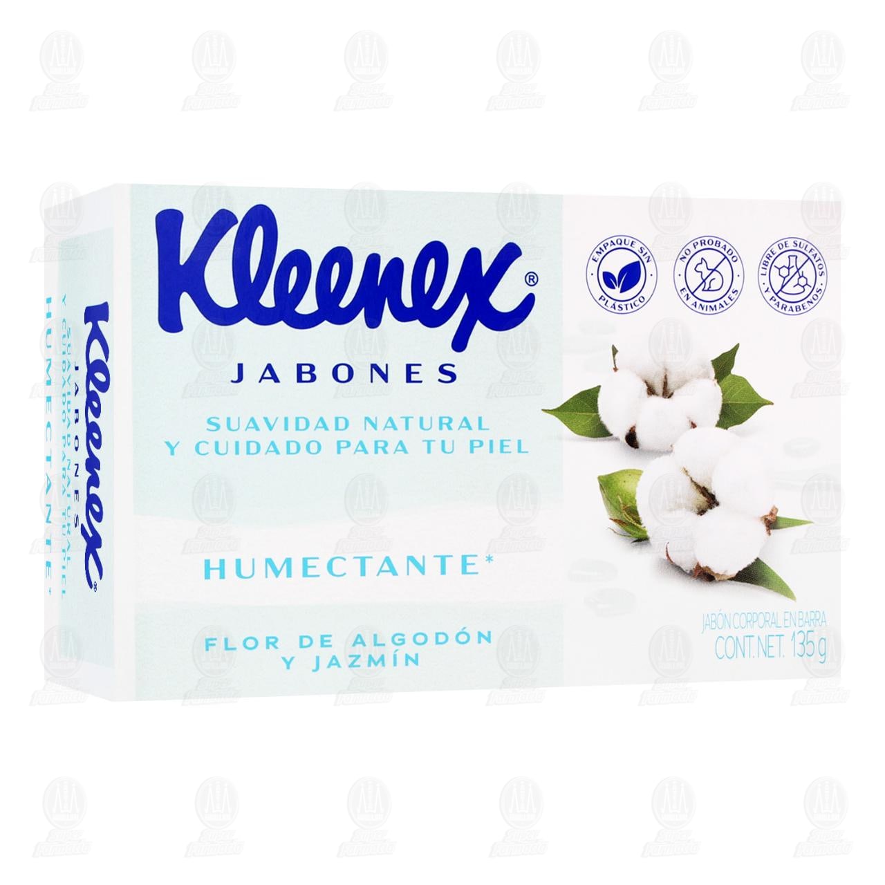 Jab&oacute;n Kleenex Humectante Flor de Algod&oacute;n y Jazm&iacute;n, 135 gr. image number 0