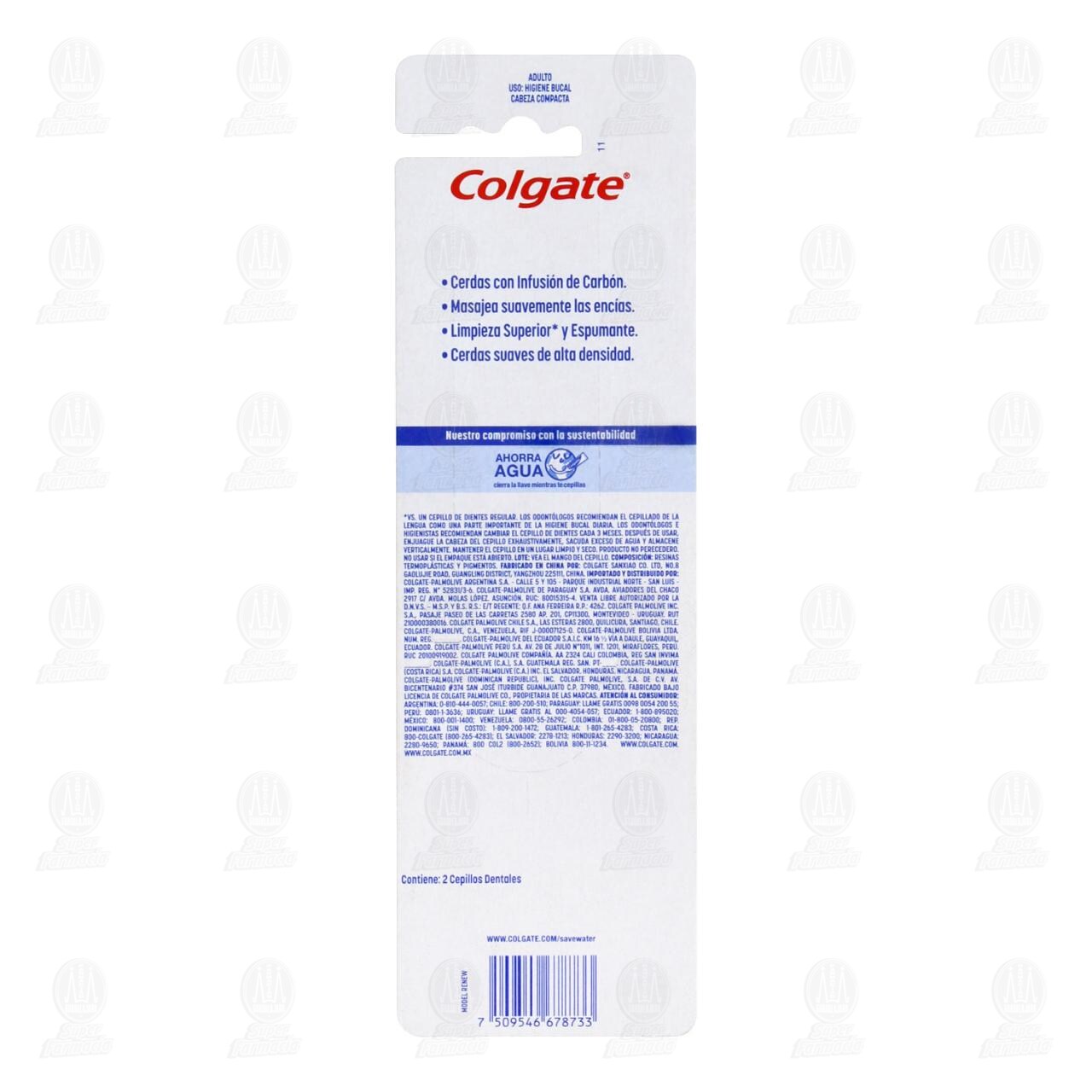 Cepillo Dental Colgate Enc&iacute;as Therapy Carb&oacute;n, 2 pzas. image number 1