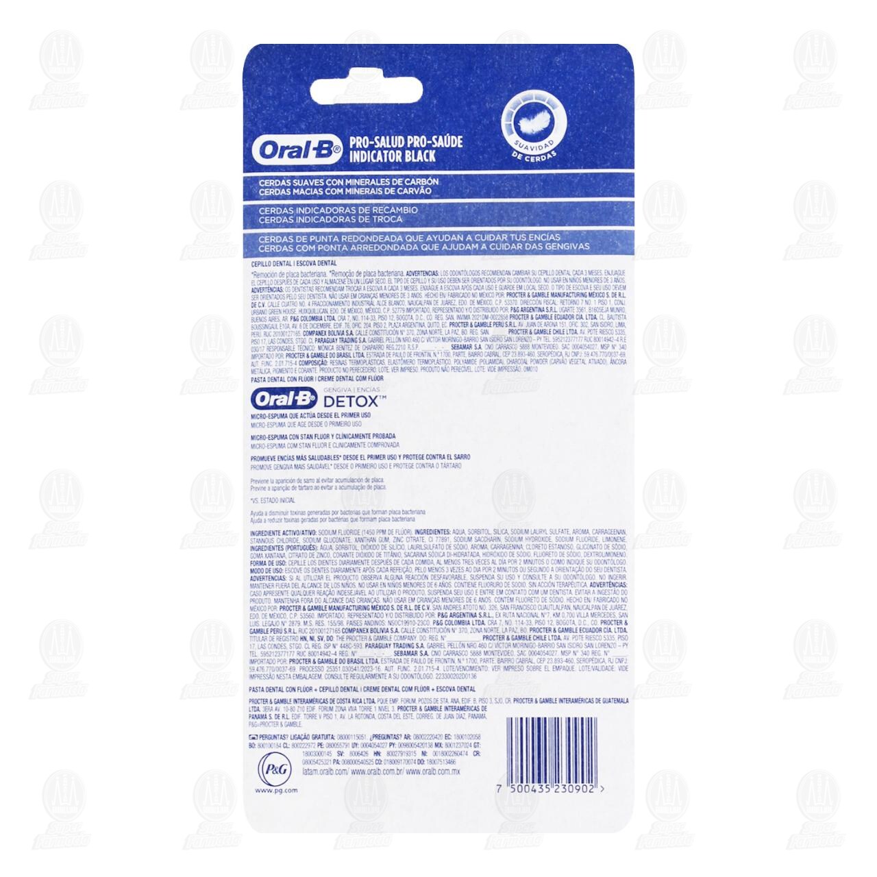 Pack Oral B Cepillo Dental Pro-Salud m&aacute;s Pasta Dental Detox de 40 gr, 2 pzas. image number 1