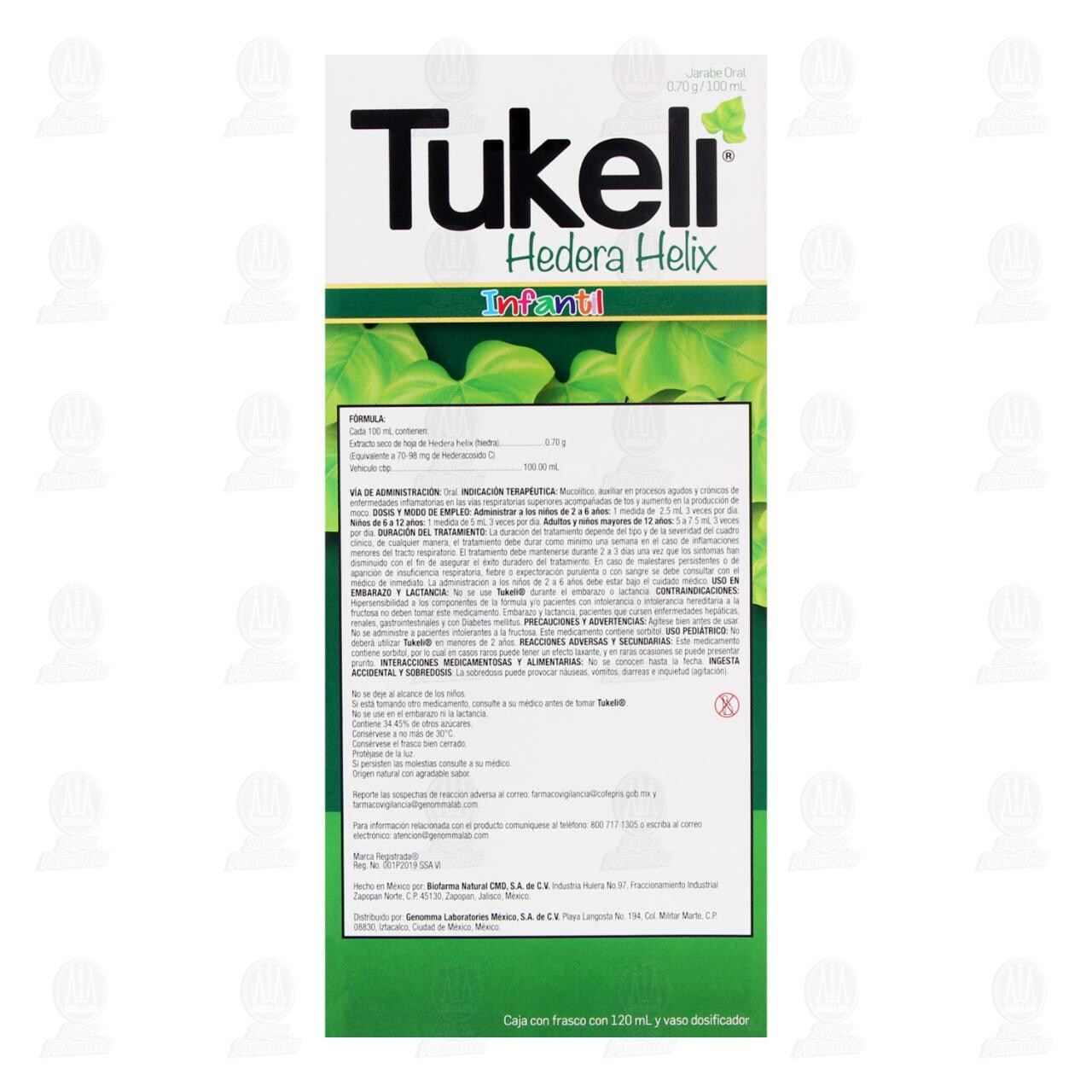 Tukeli Infantil 0.70gr/100ml Jarabe, 120 ml. image number 2