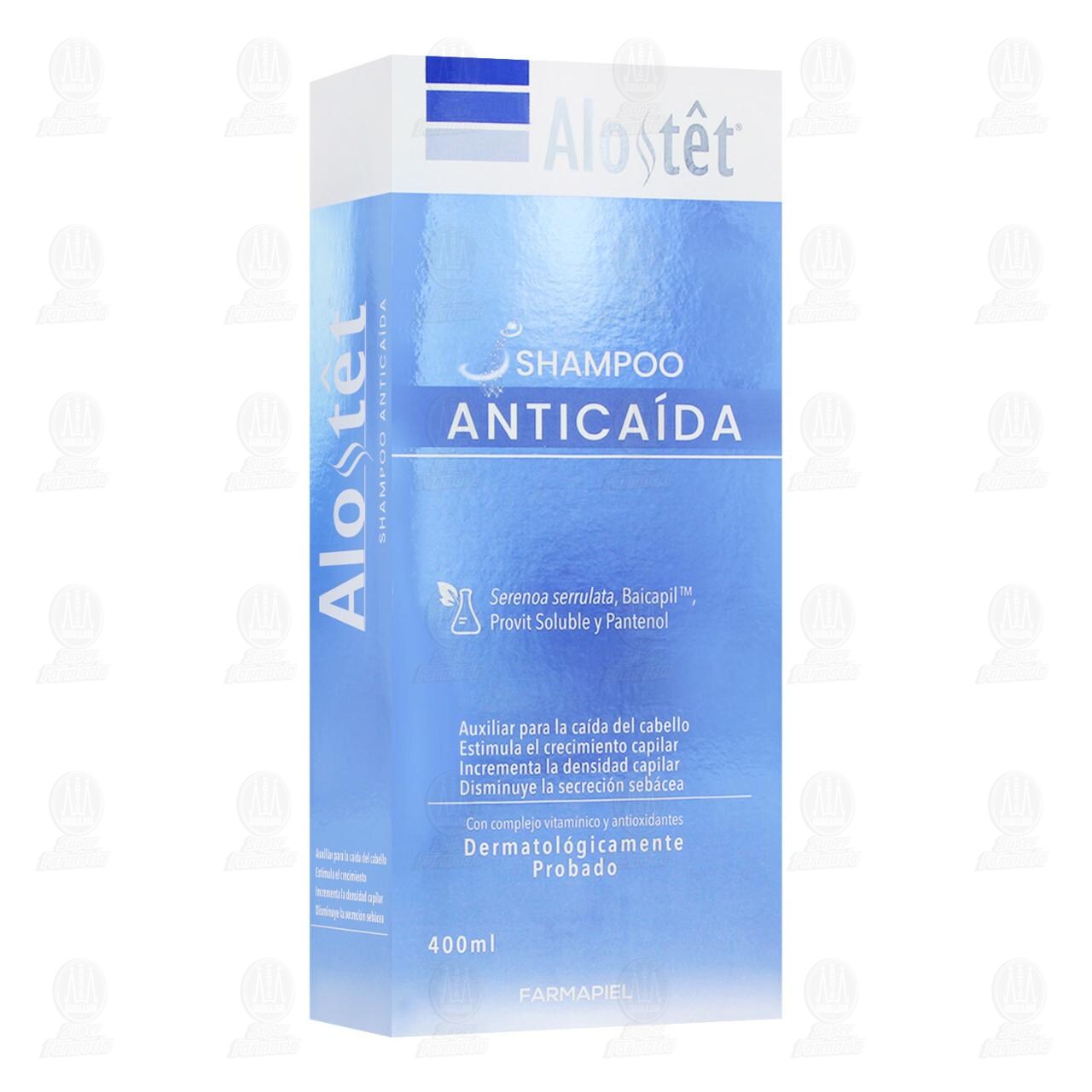 Shampoo Alostet Antica&iacute;da para Hombres, 400 ml.