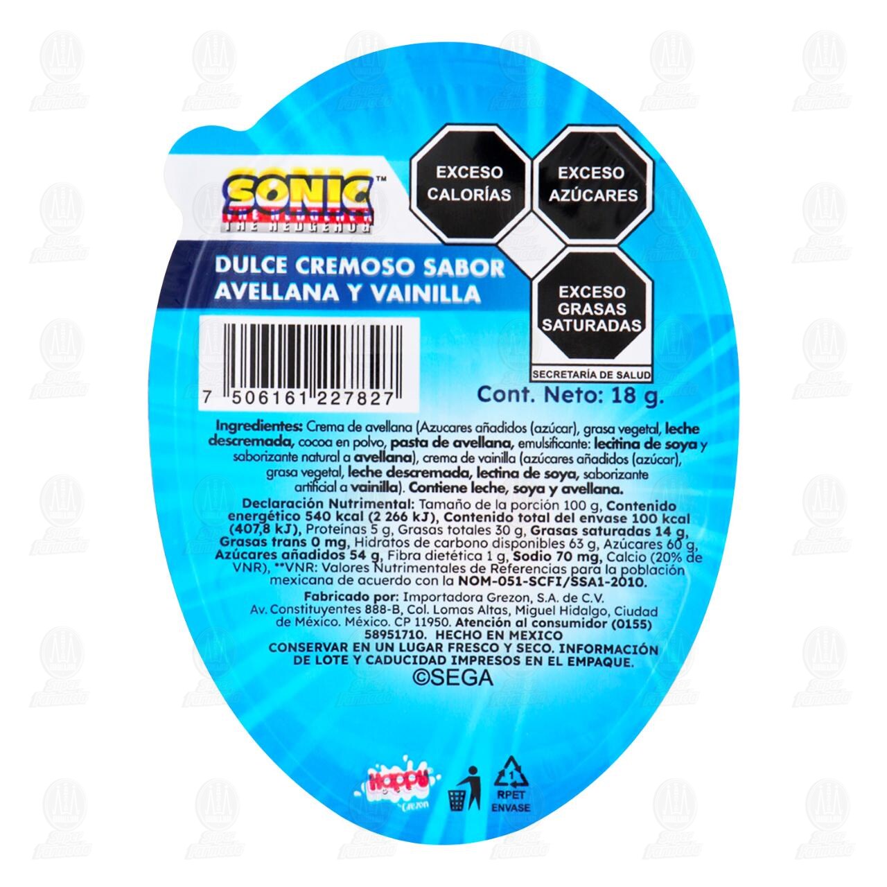 Dulce Cremoso Sonic, 18 gr. image number 0