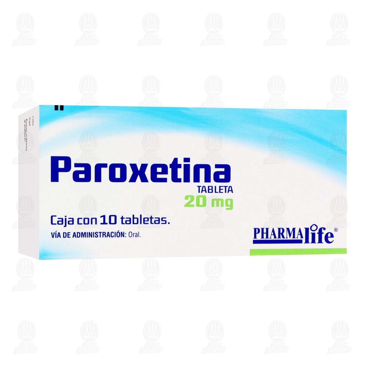 Paroxetina 20 mg, 10 Tabletas Pharmalife.