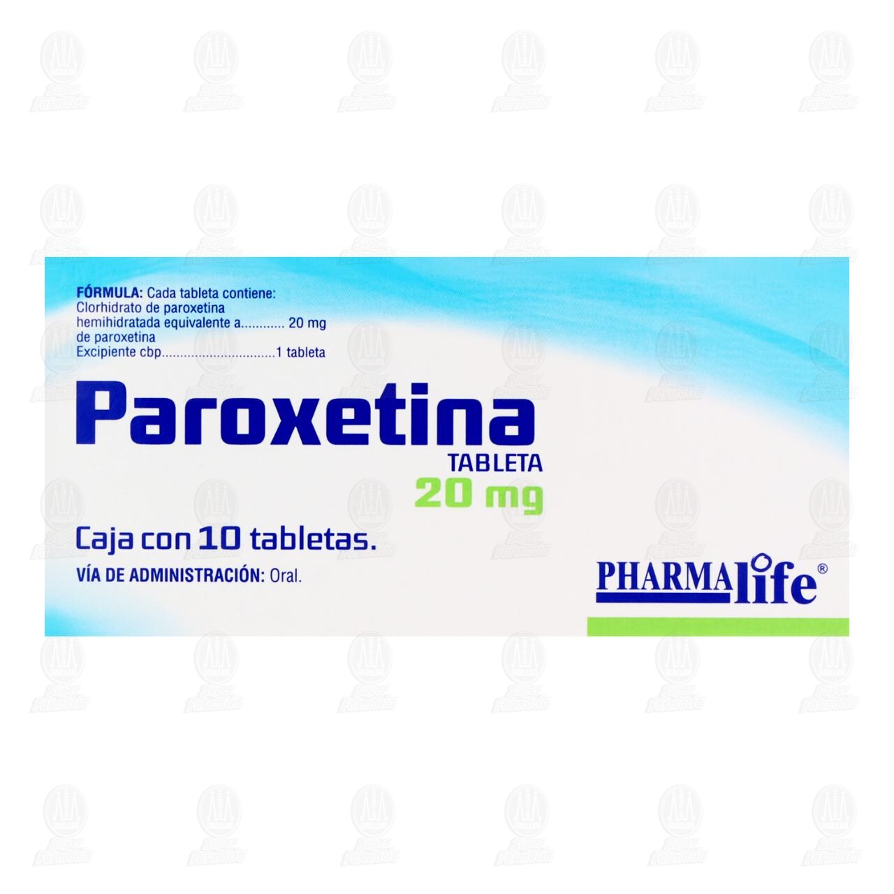 Paroxetina 20 mg, 10 Tabletas Pharmalife. image number 2