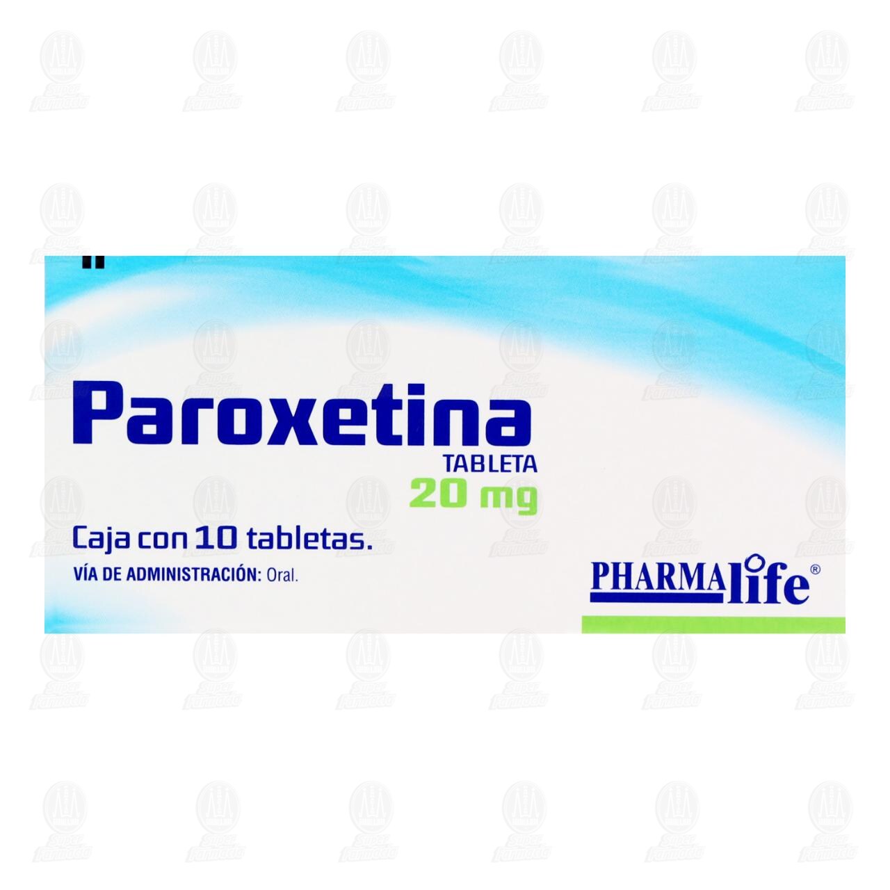 Paroxetina 20 mg, 10 Tabletas Pharmalife. image number 1