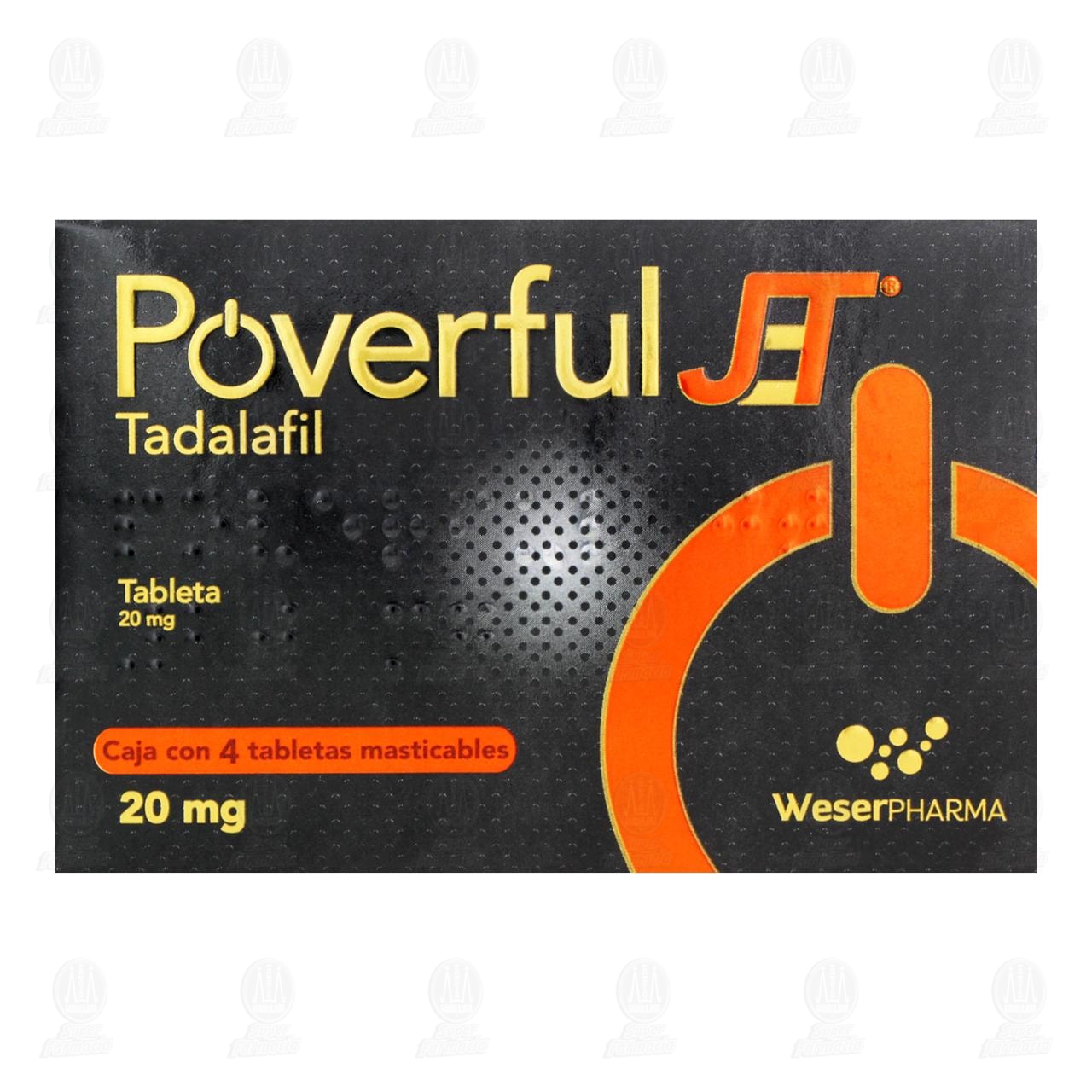Poverful JT 20 mg, 4 Tabletas. image number 1