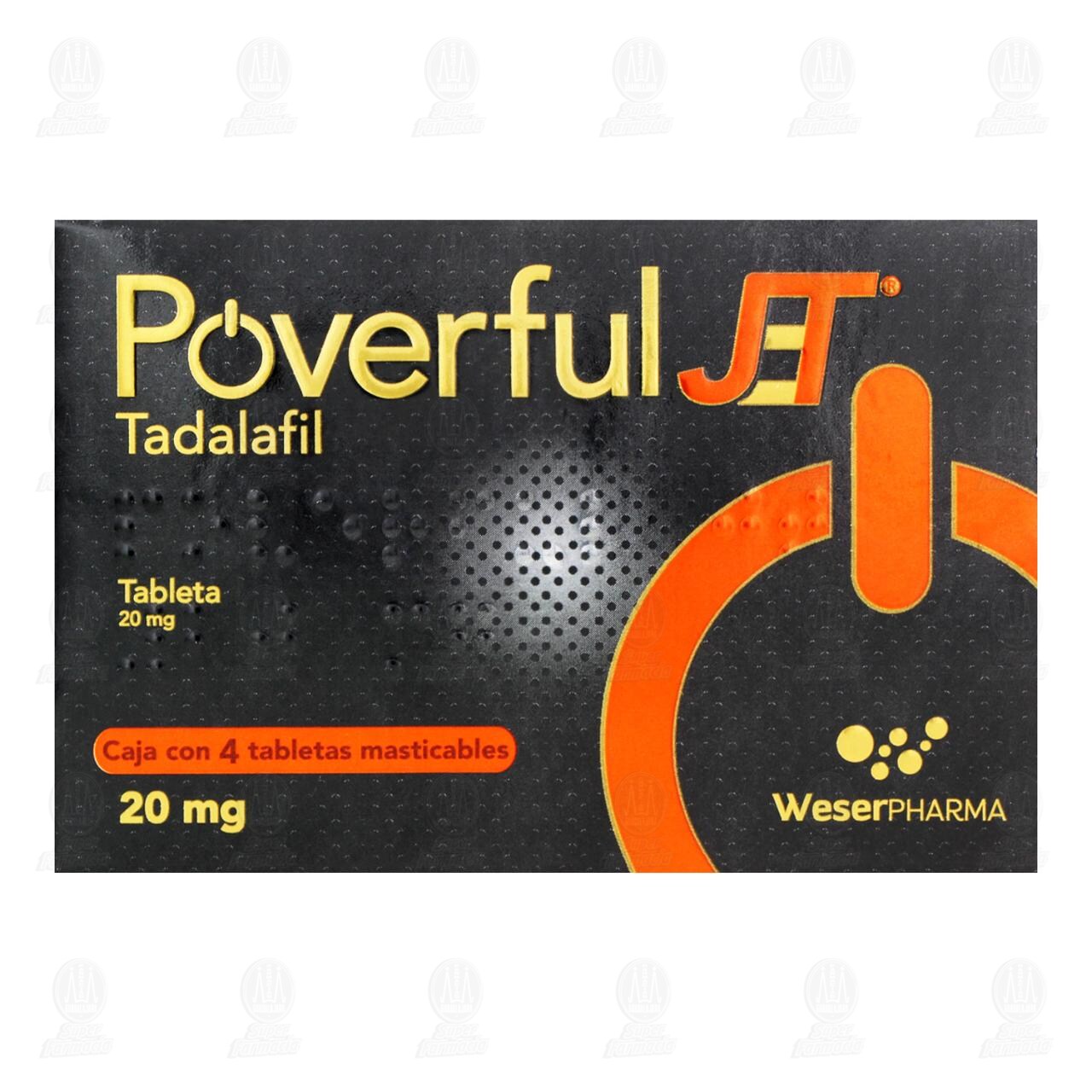 Poverful JT 20 mg, 4 Tabletas. image number 1