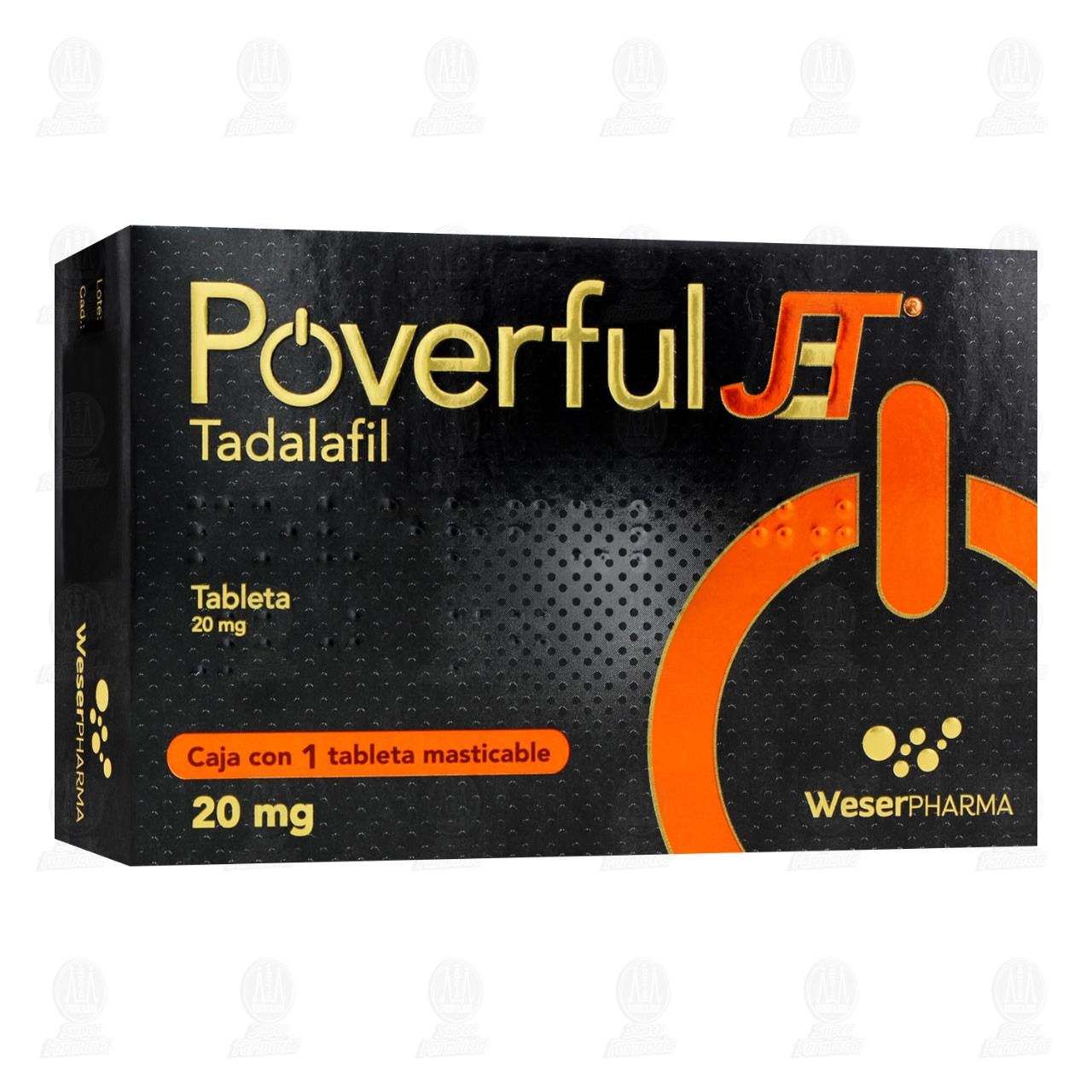 Imagen para Poverful JT 20 mg, 1 Tableta.