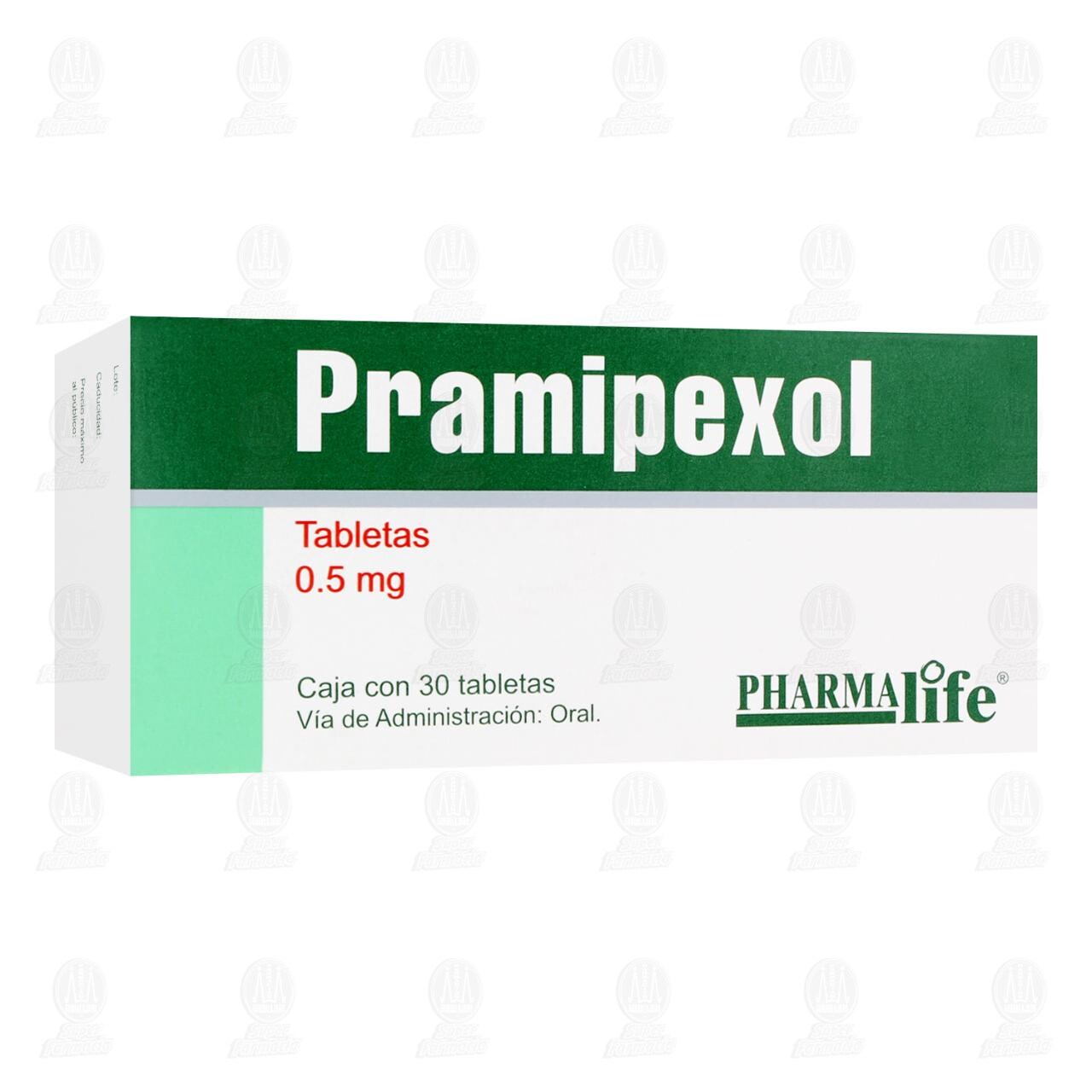 Imagen para Pramipexol 0.5 mg, 30 Tabletas Pharmalife.