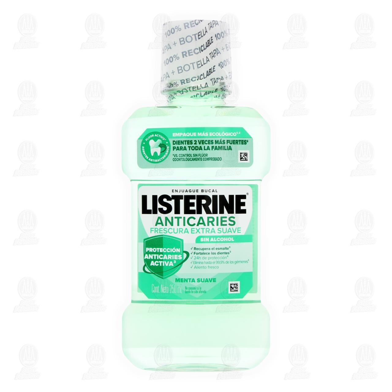 Enjuague Bucal Listerine Anticaries Frescura Extra Suave Sin Alcohol, 250 ml image number 1