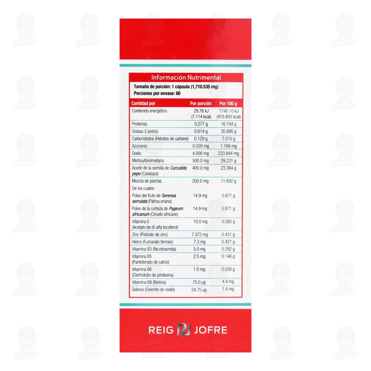 Suplemento Alimenticio Complidermol 5 Alfa, 60 C&aacute;psulas. image number 2