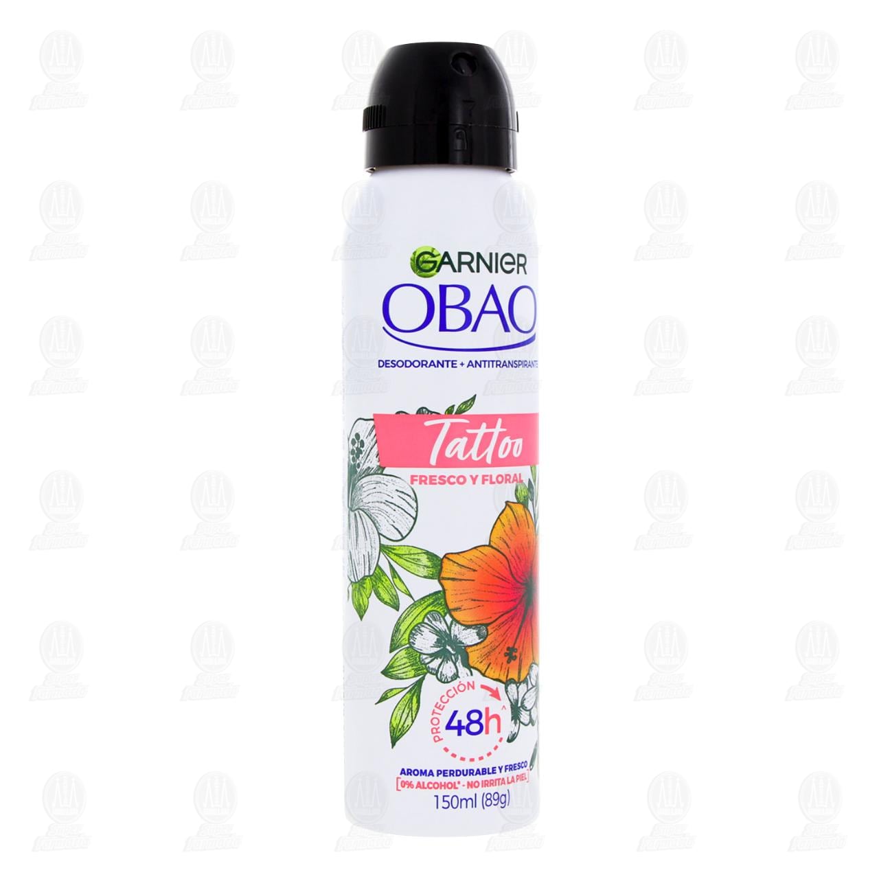 Imagen para Desodorante Antitranspirante Garnier Obao Tatto Aroma Fresco Y Floral, 150 ml.