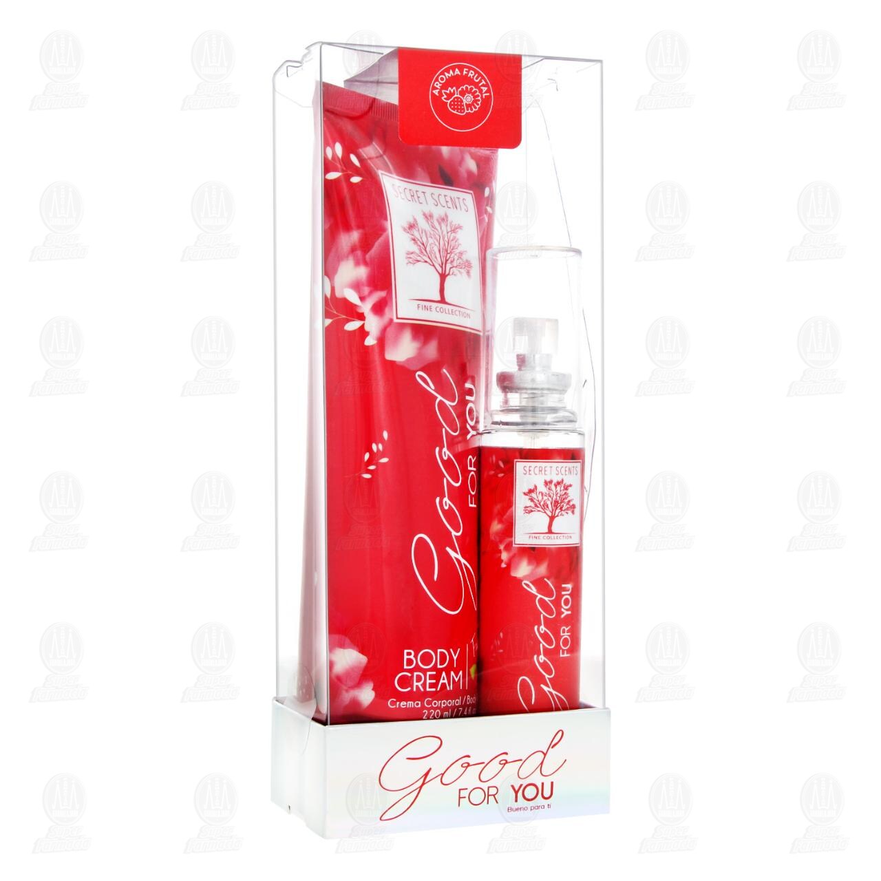 Estuche Secret Scents Fine Collection Good For You Crema Corporal 220 ml más Loción Corporal 60 ml, 2 pzas. image number 0