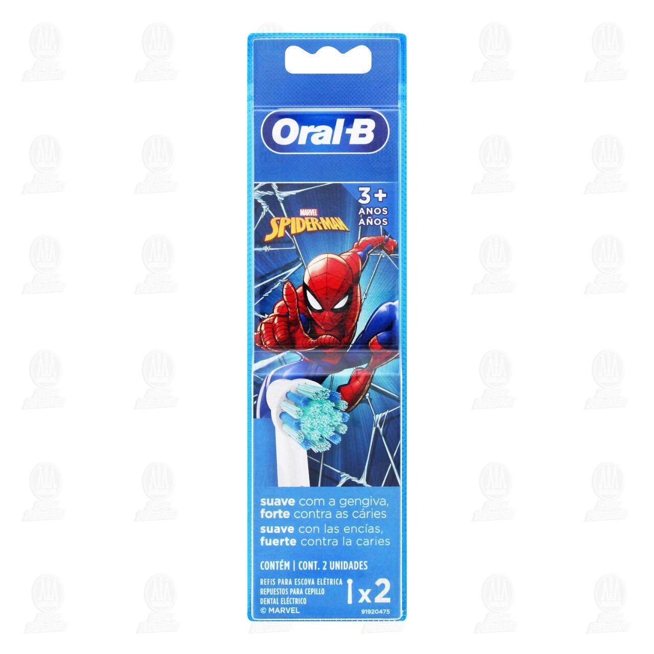 Cabezales de Repuesto para Cepillo Dental El&eacute;ctrico Oral-B Marvel Spiderman, 2 pzas. image number 0