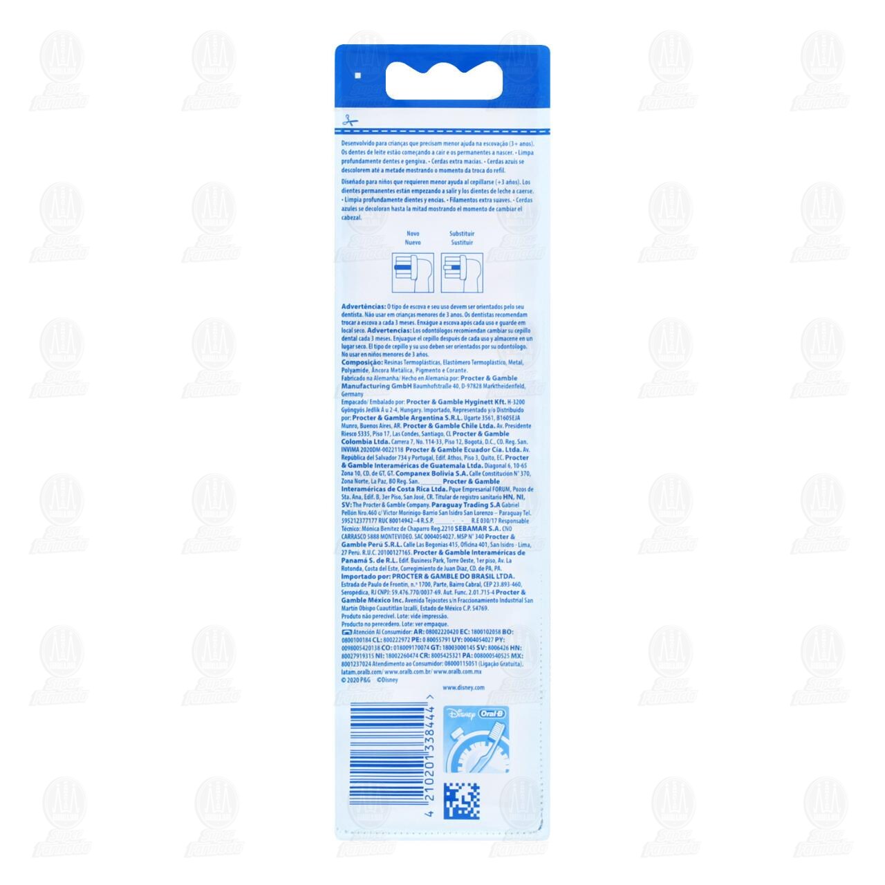 Cabezales de Repuesto para Cepillo Dental El&eacute;ctrico Oral-B Disney Princess, 2 pzas. image number 1