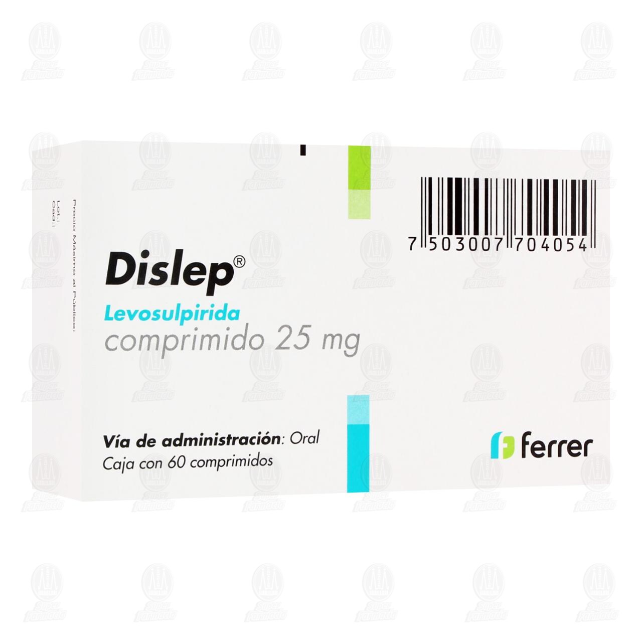 Dislep 25 mg, 60 Comprimidos. de DISLEP | Farmacias Guadalajara